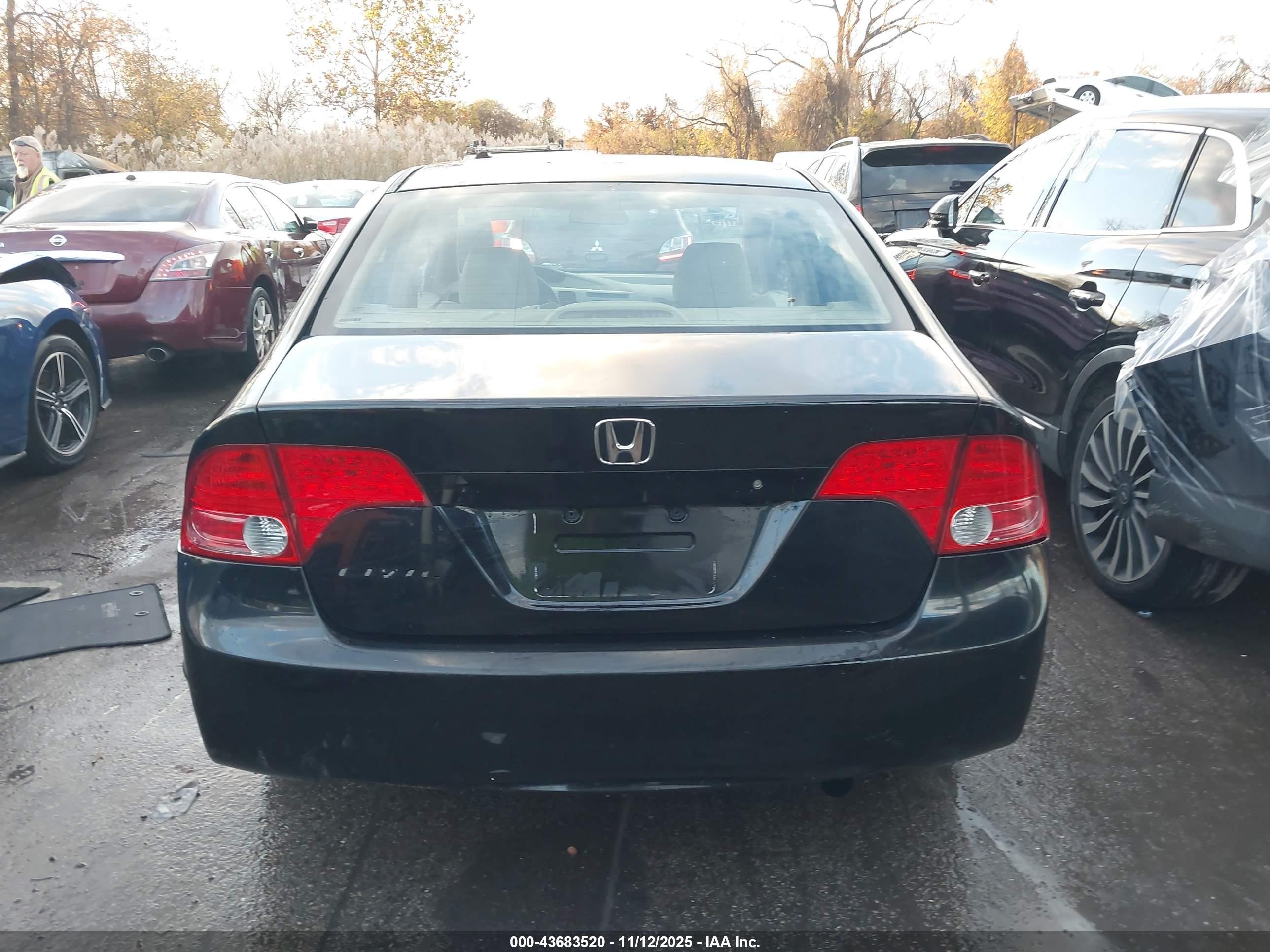2006 Honda Civic Lx Black vin: 1HGFA165X6L062644