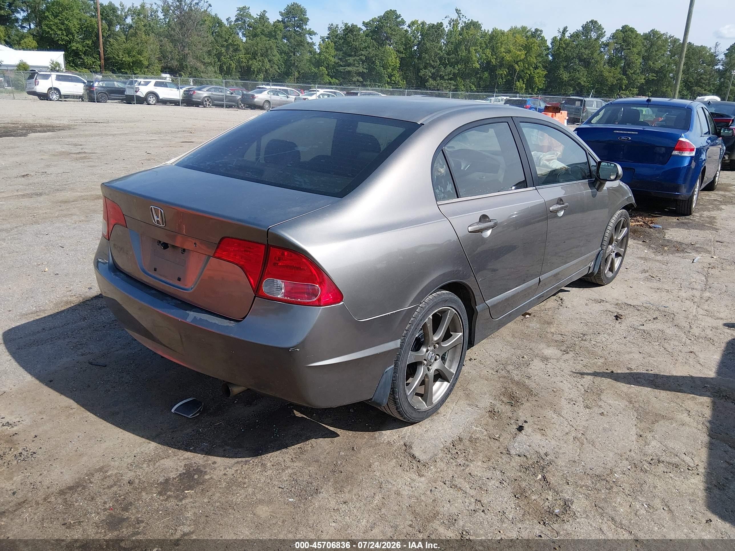 2006 Honda Civic Lx Серый vin: 1HGFA165X6L078195