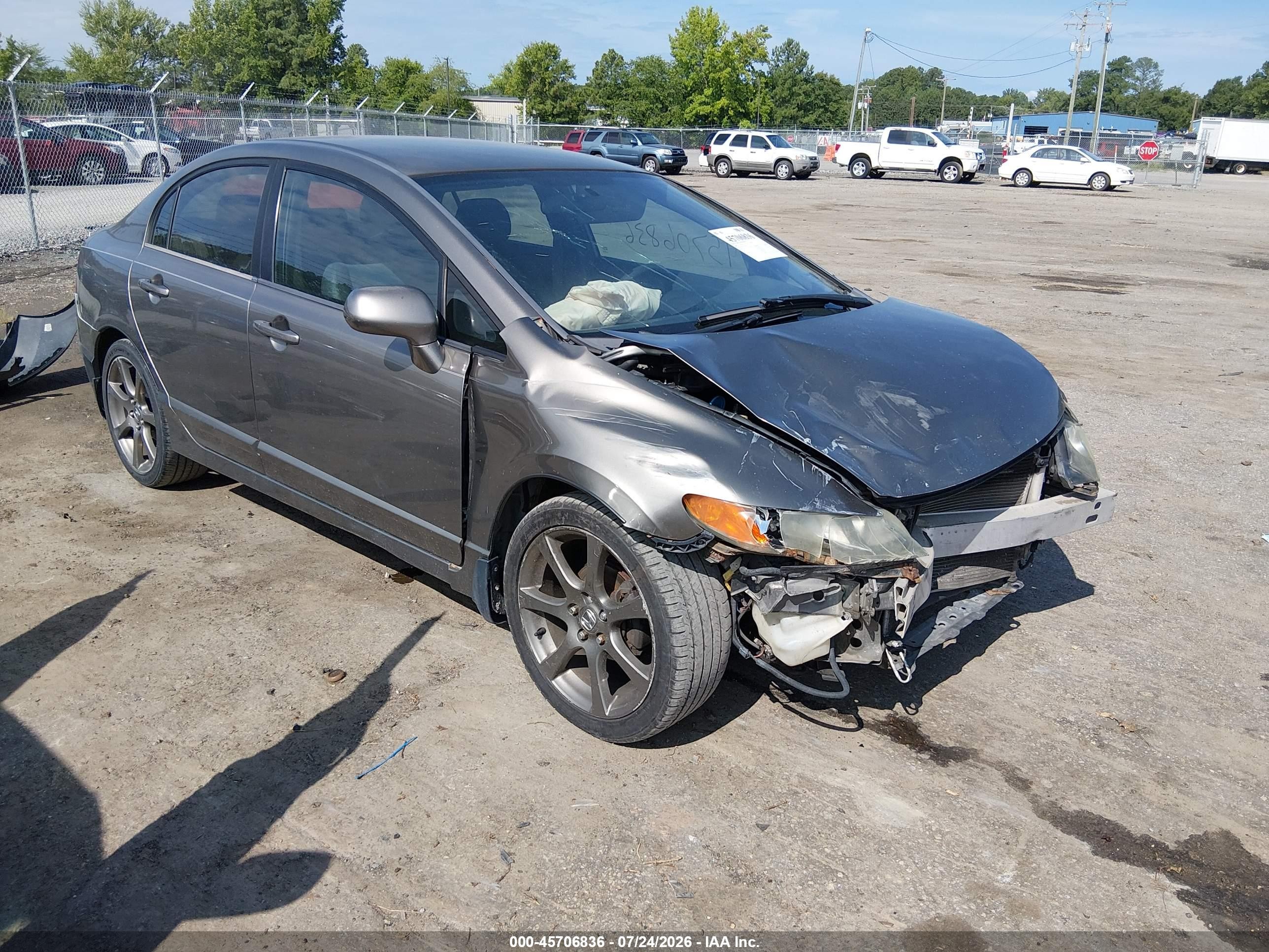 2006 Honda Civic Lx Серый vin: 1HGFA165X6L078195
