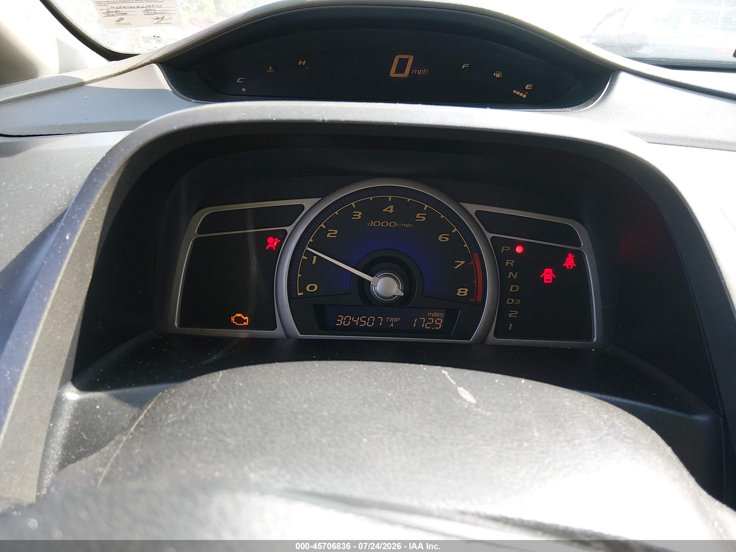 2006 Honda Civic Lx Серый vin: 1HGFA165X6L078195
