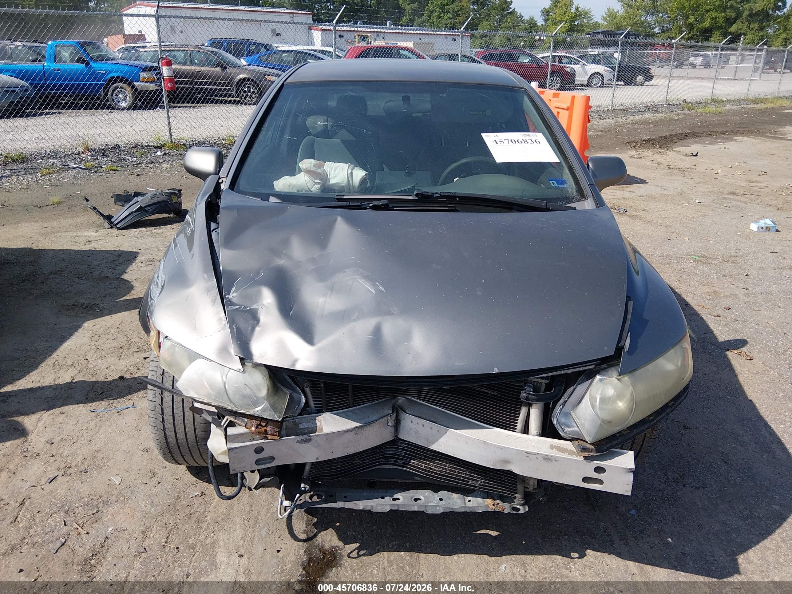 2006 Honda Civic Lx Серый vin: 1HGFA165X6L078195