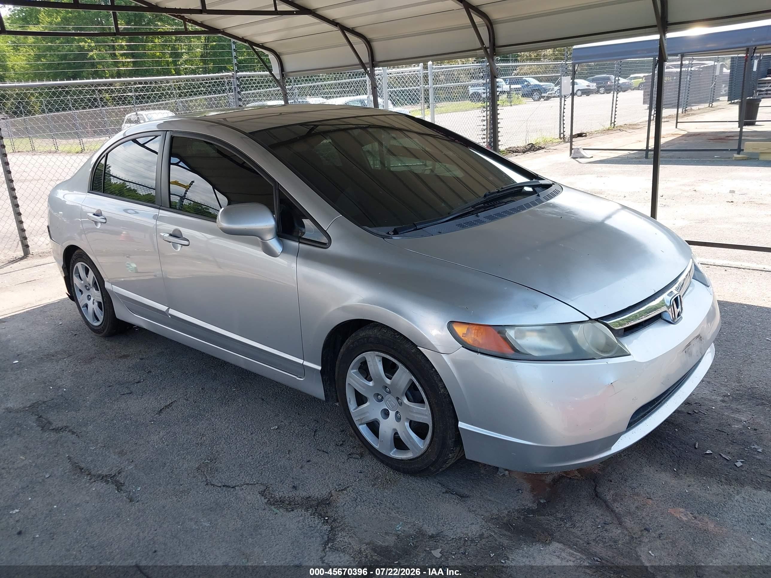 2006 Honda Civic Lx Silver vin: 1HGFA165X6L091335