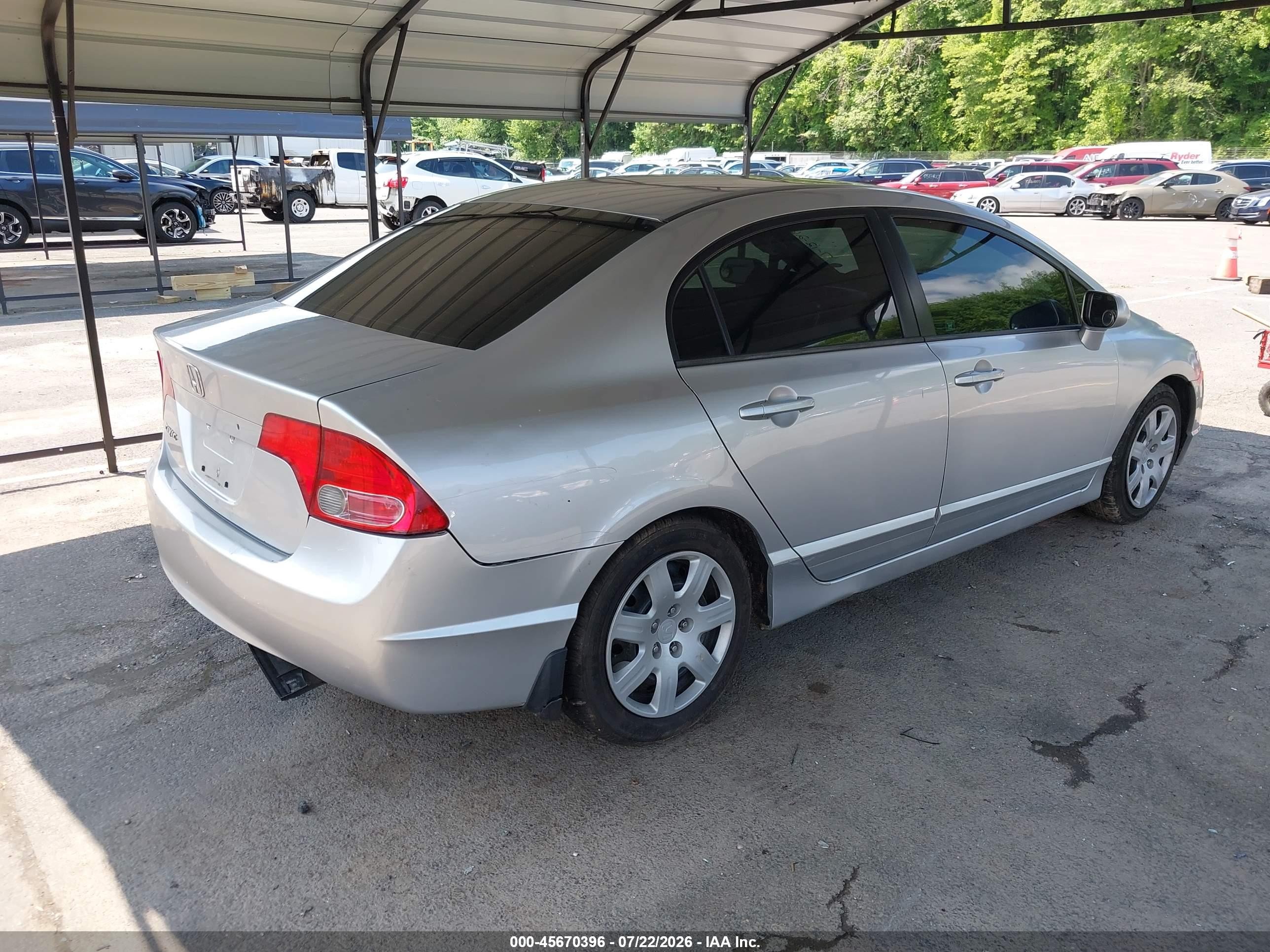 2006 Honda Civic Lx Silver vin: 1HGFA165X6L091335