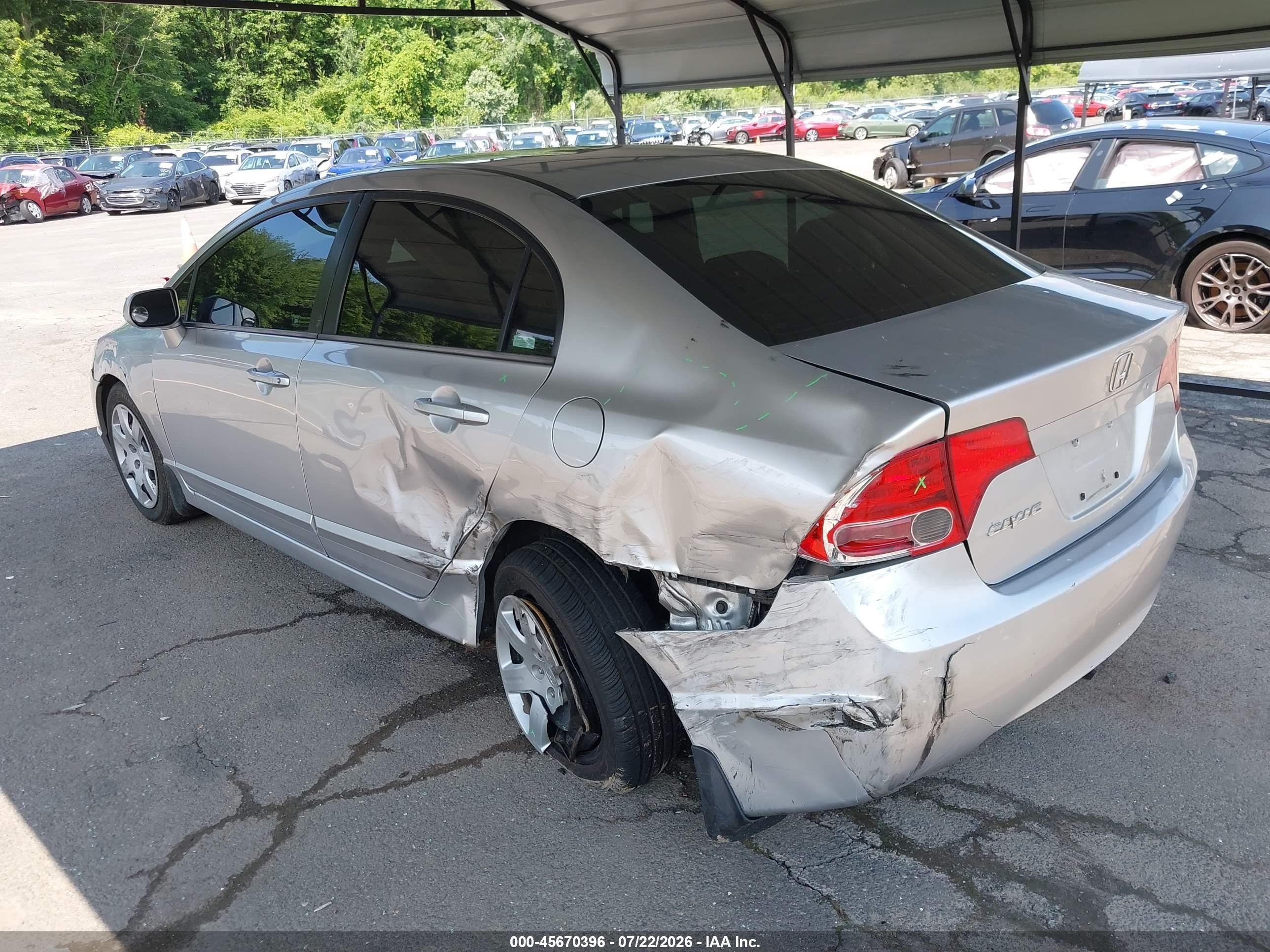2006 Honda Civic Lx Silver vin: 1HGFA165X6L091335
