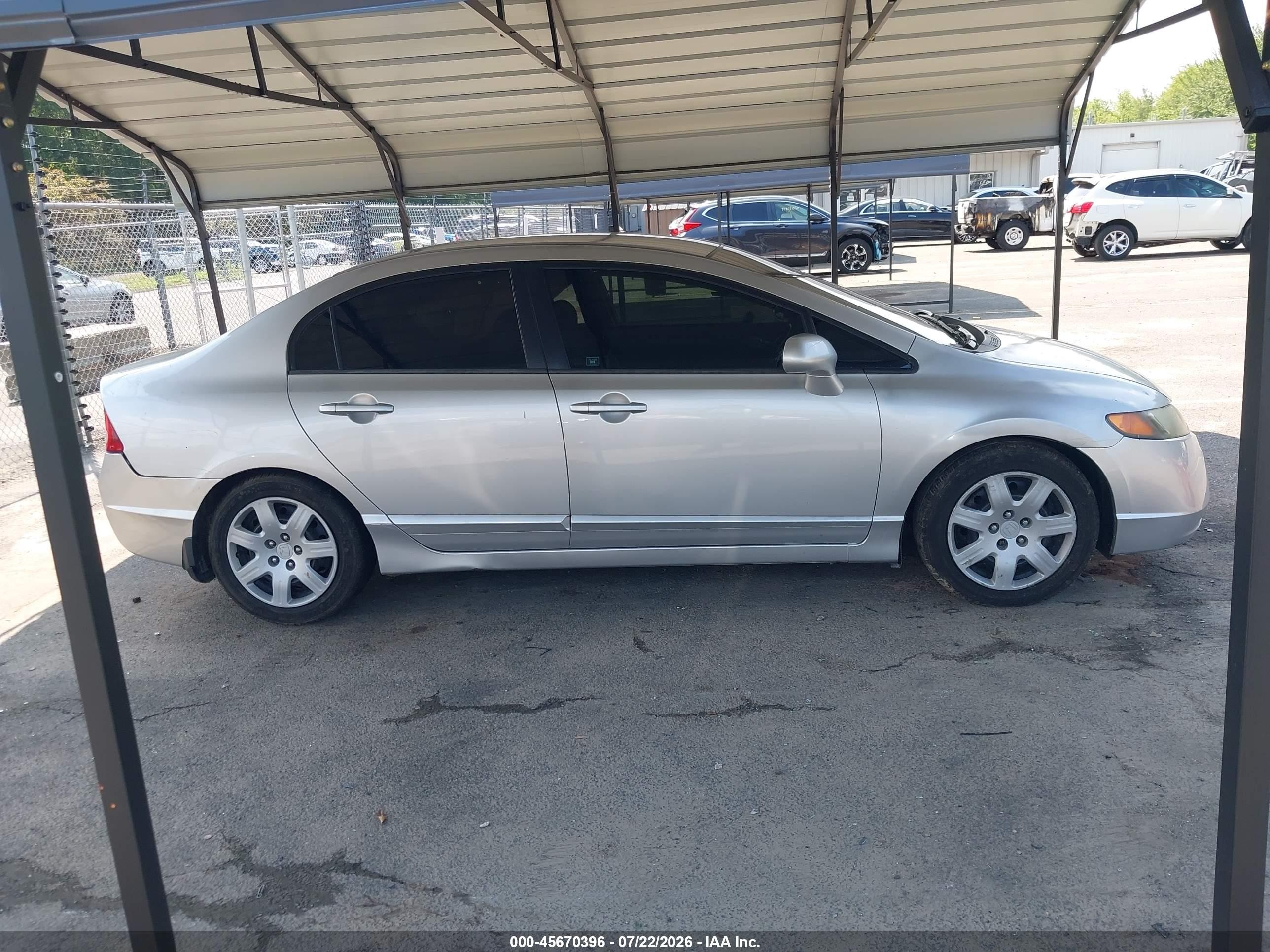 2006 Honda Civic Lx Silver vin: 1HGFA165X6L091335