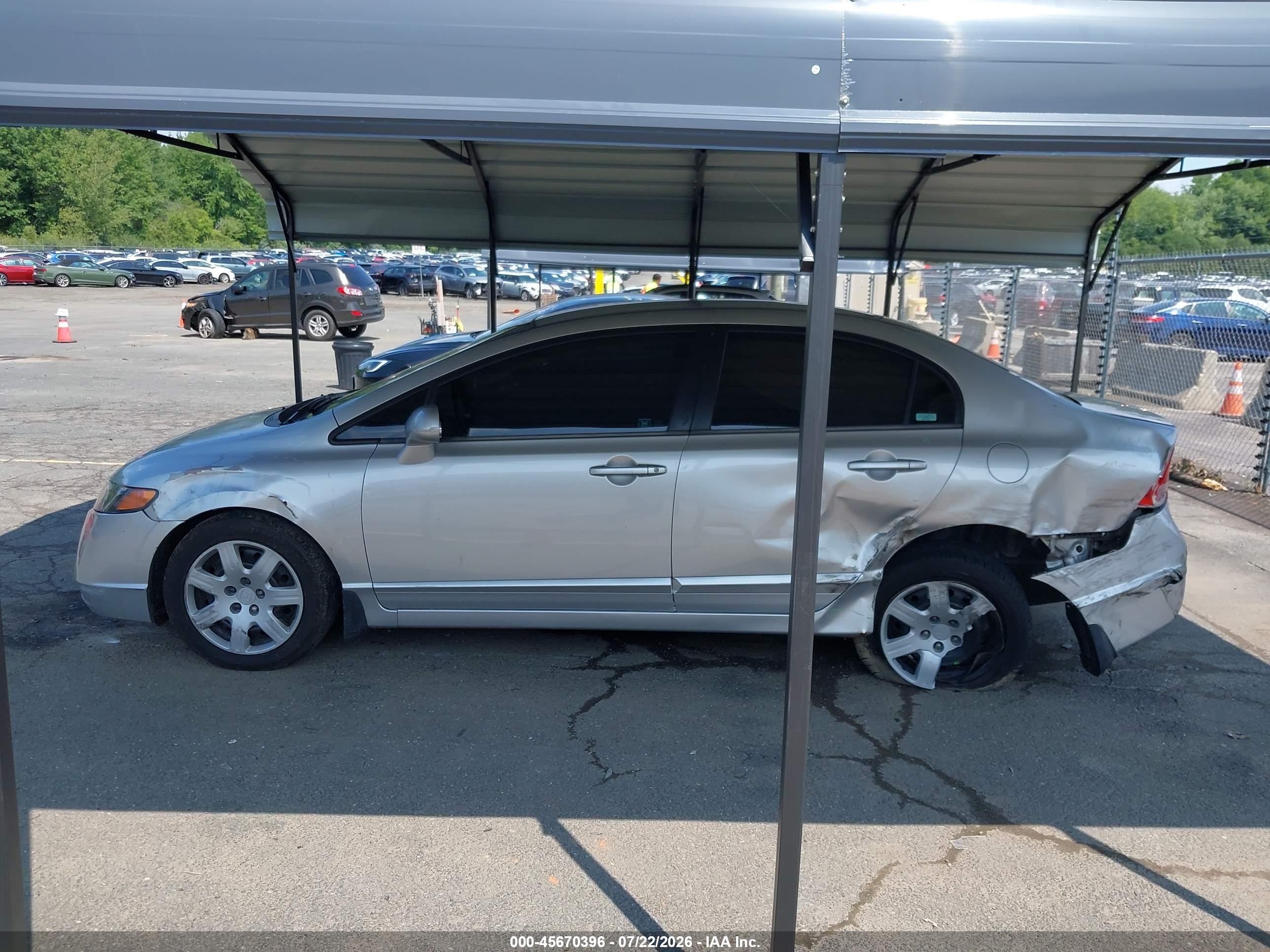 2006 Honda Civic Lx Silver vin: 1HGFA165X6L091335