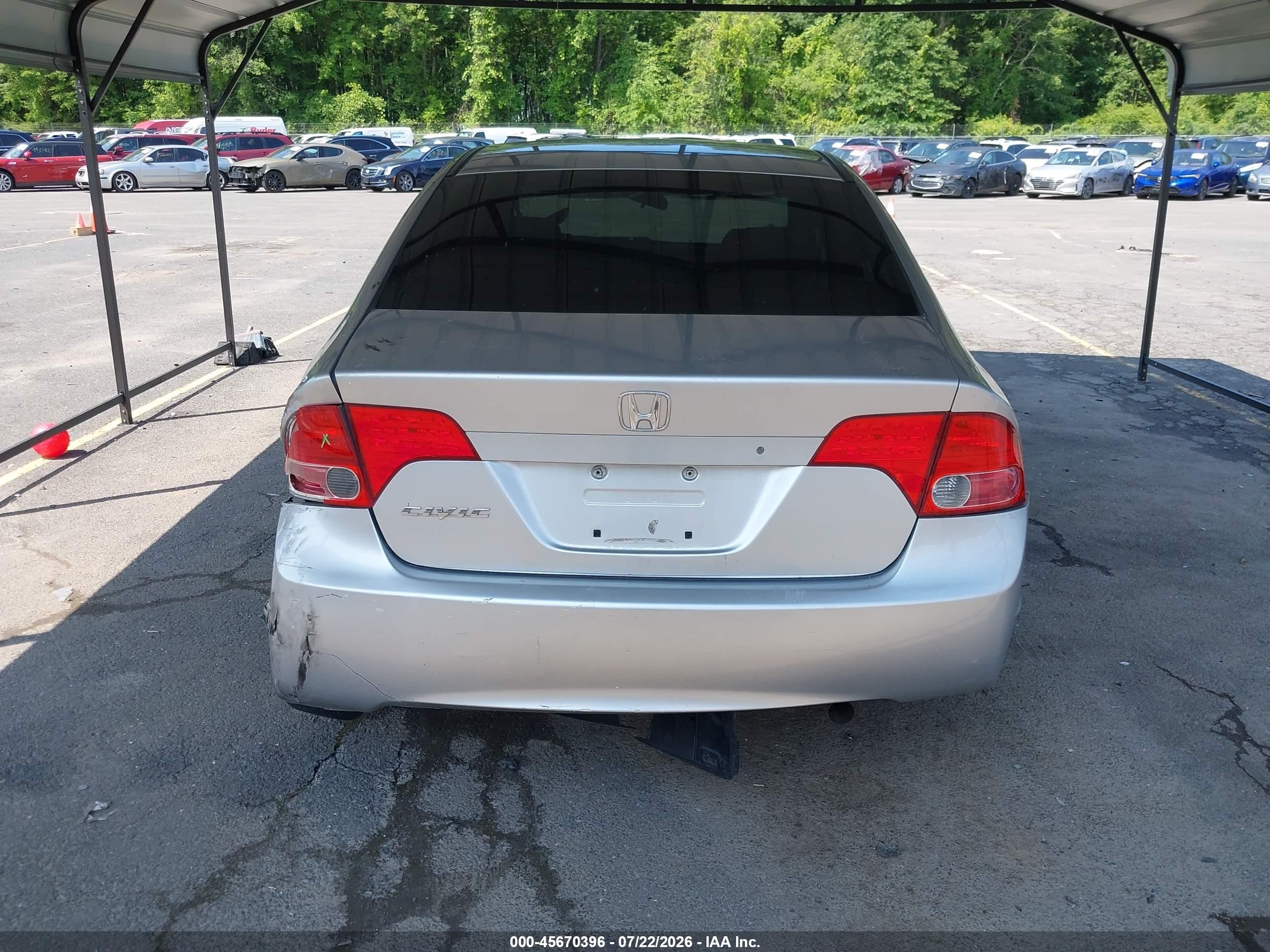 2006 Honda Civic Lx Silver vin: 1HGFA165X6L091335