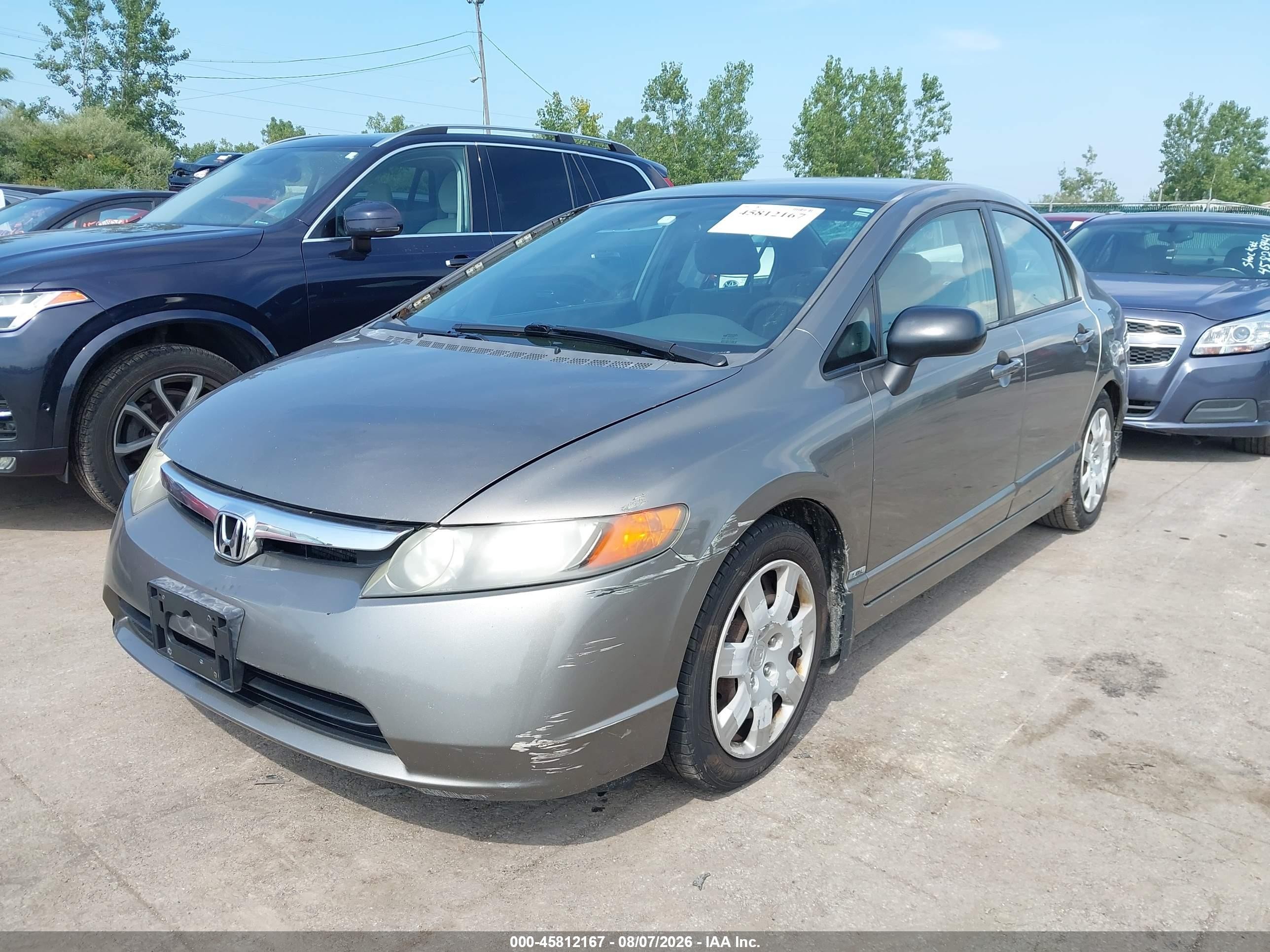 2006 Honda Civic Lx Gray vin: 1HGFA165X6L101068