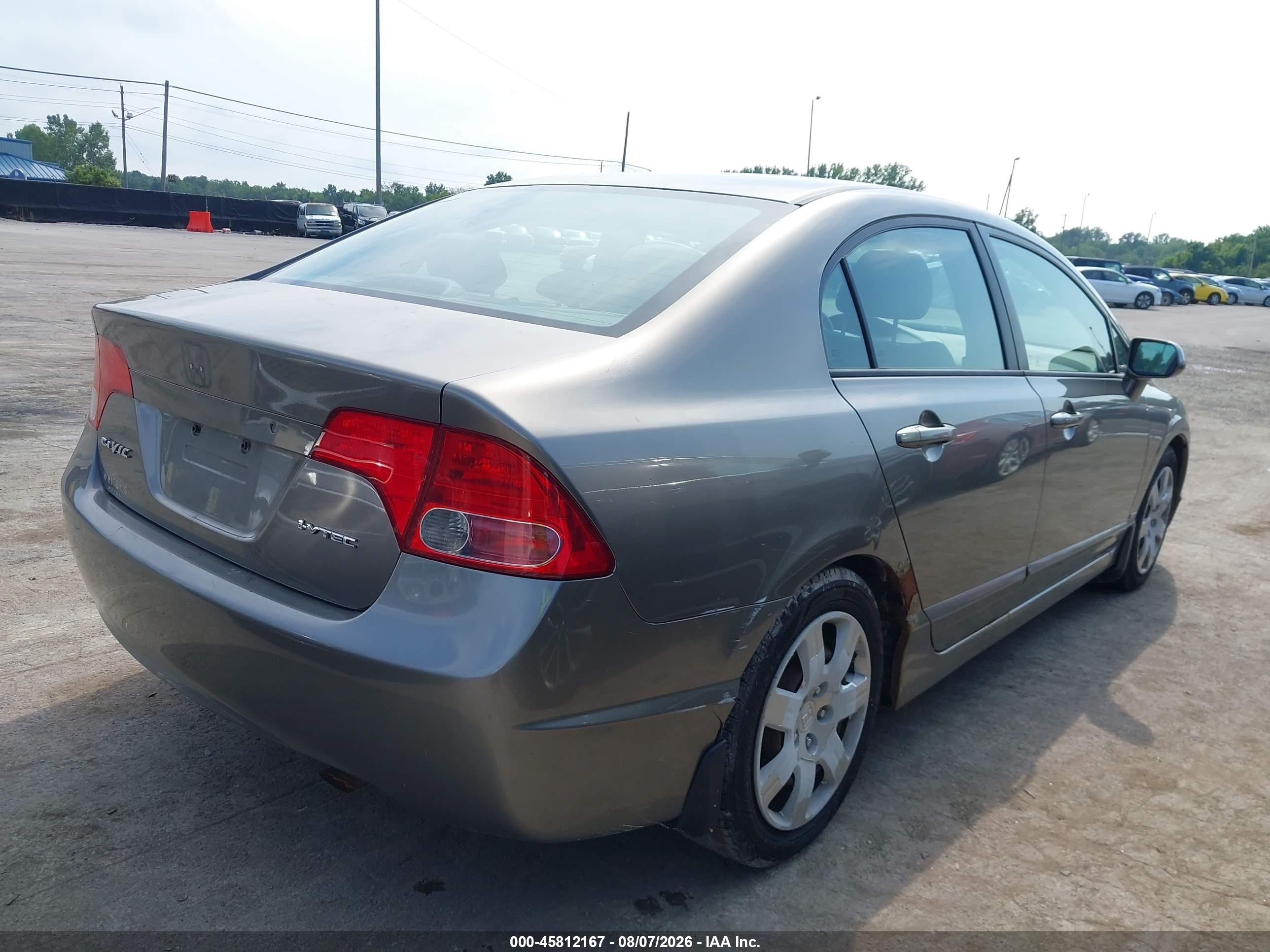 2006 Honda Civic Lx Gray vin: 1HGFA165X6L101068
