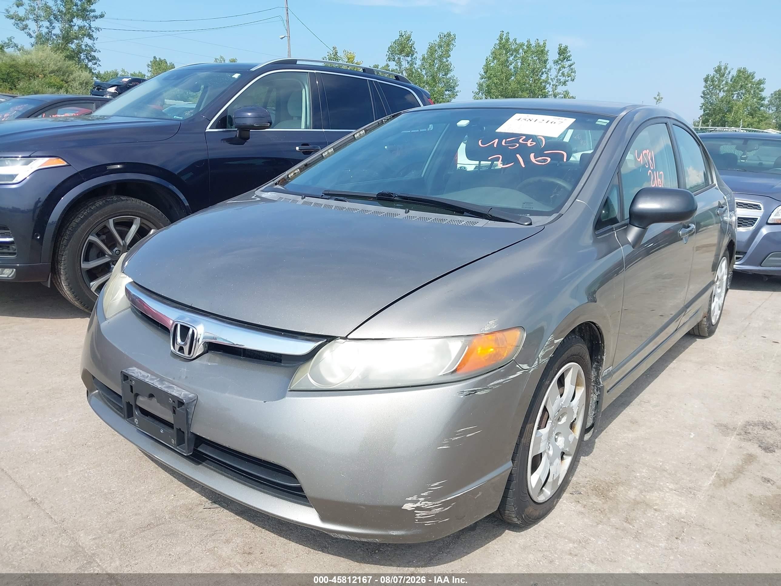 2006 Honda Civic Lx Gray vin: 1HGFA165X6L101068