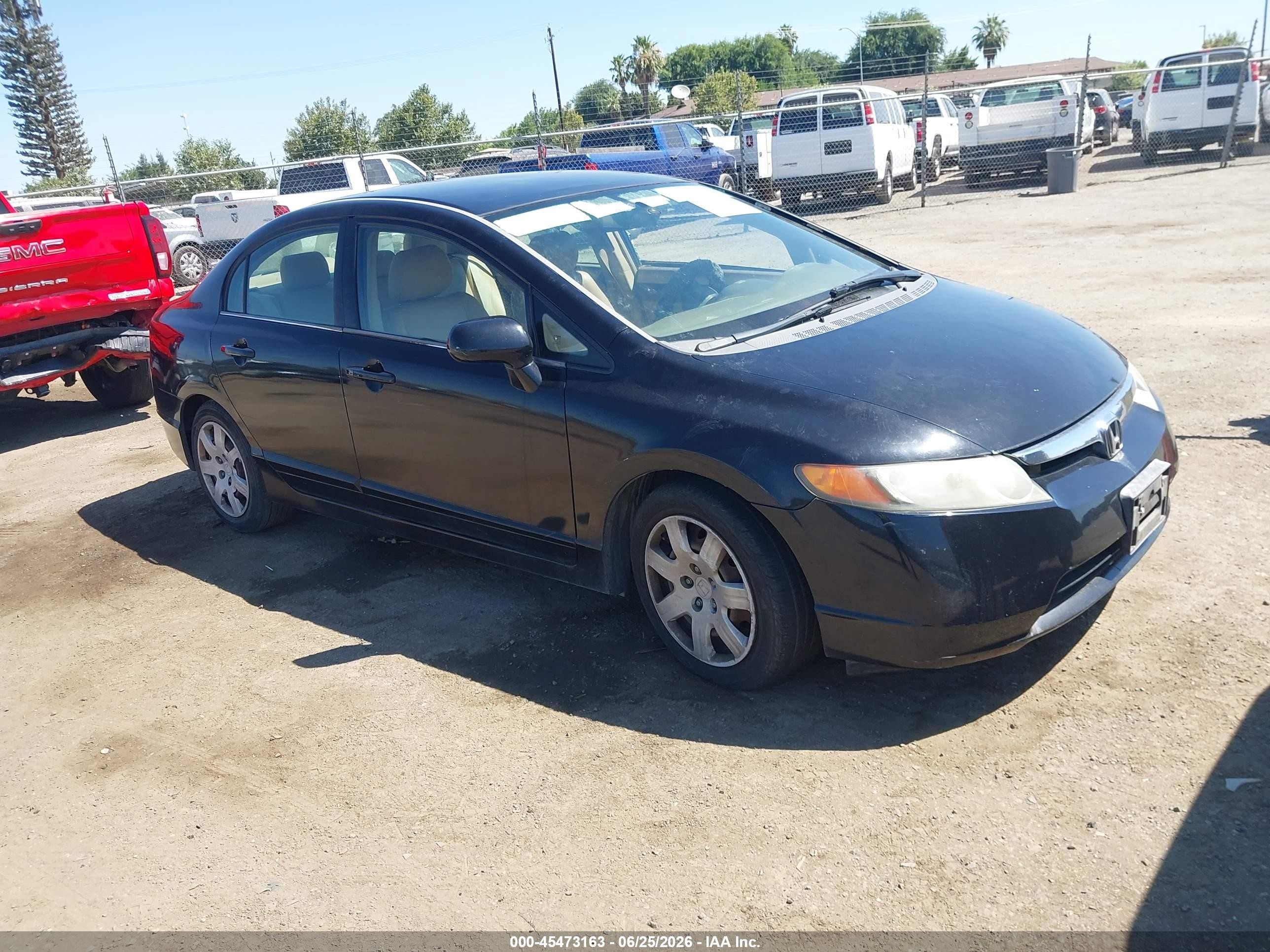 2006 Honda Civic Lx Black vin: 1HGFA165X6L103225