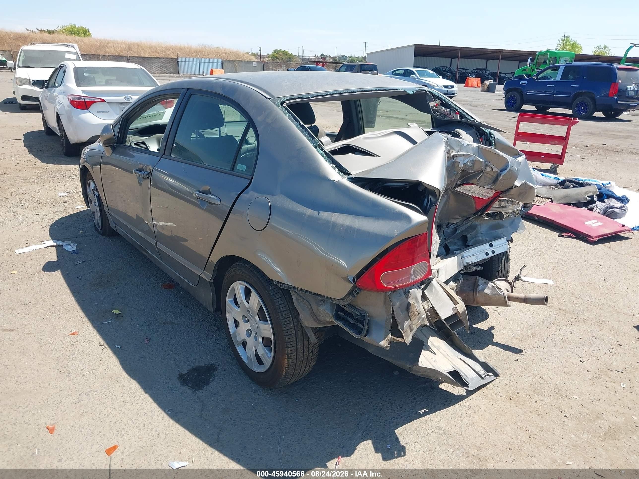2006 Honda Civic Lx Gray vin: 1HGFA165X6L109316