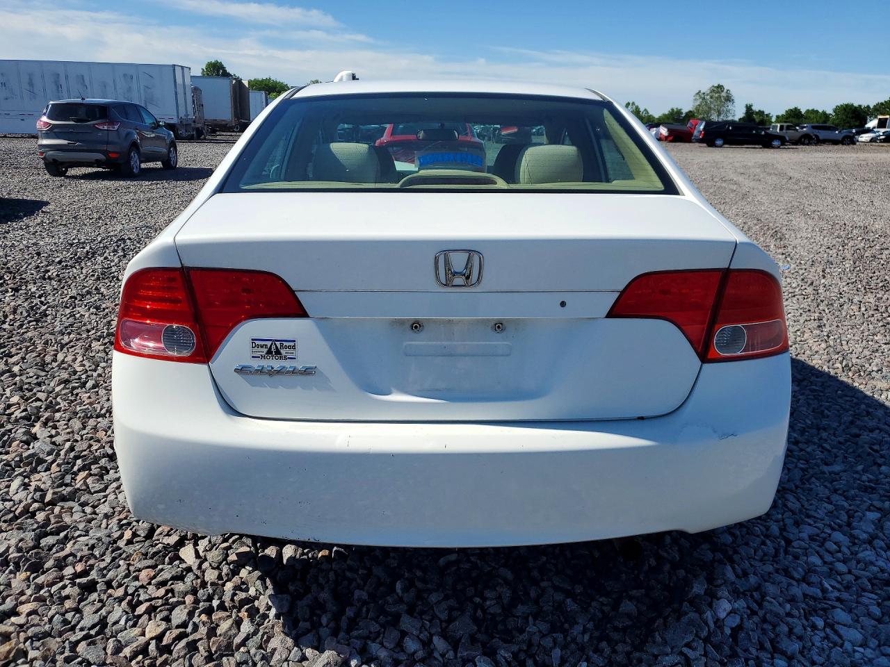 2006 Honda Civic Lx White vin: 1HGFA165X6L111020