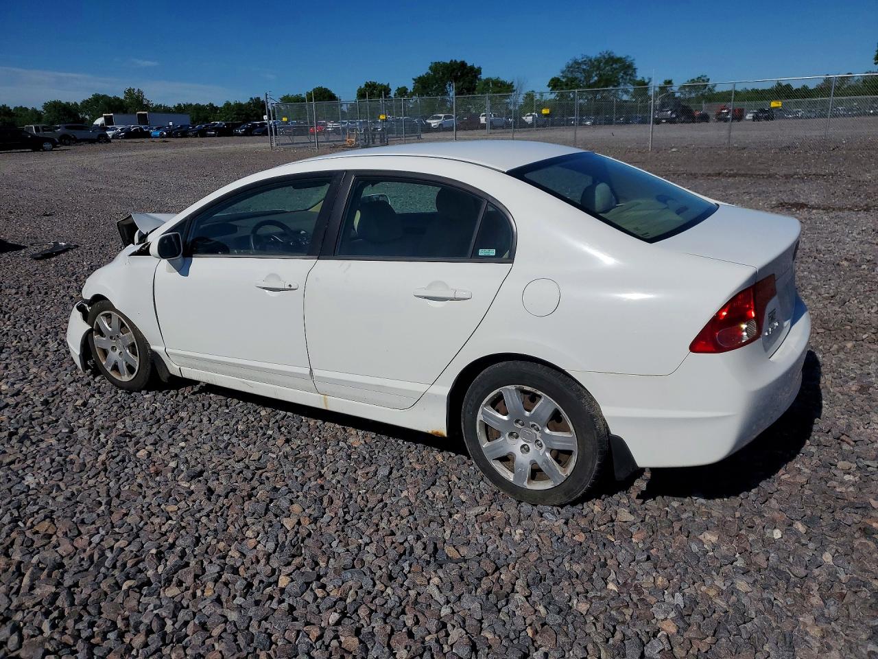 2006 Honda Civic Lx White vin: 1HGFA165X6L111020
