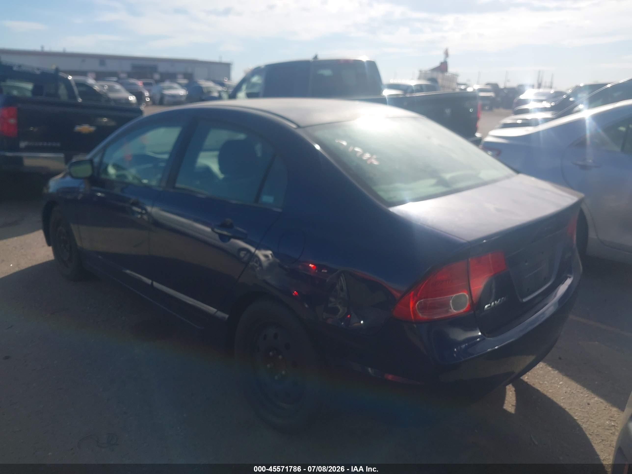 2006 Honda Civic Lx Blue vin: 1HGFA165X6L142459