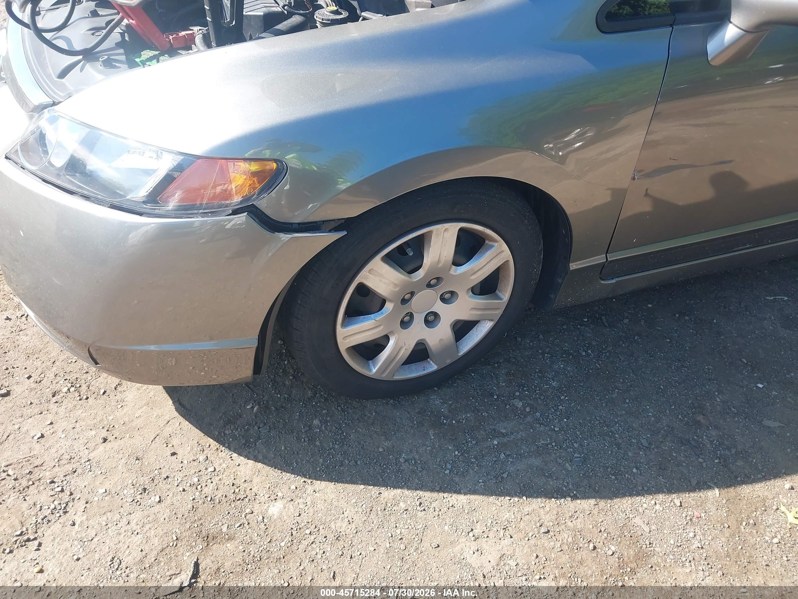 2007 Honda Civic Lx Gray vin: 1HGFA165X7L002655