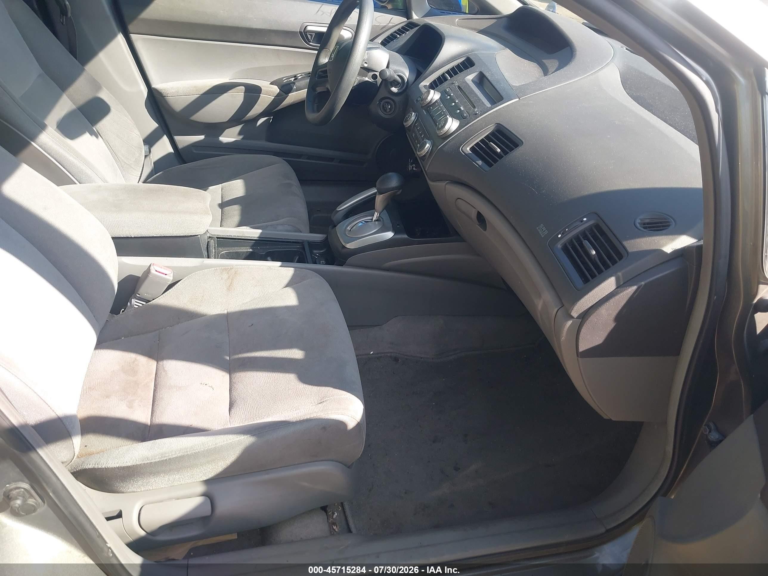 2007 Honda Civic Lx Gray vin: 1HGFA165X7L002655