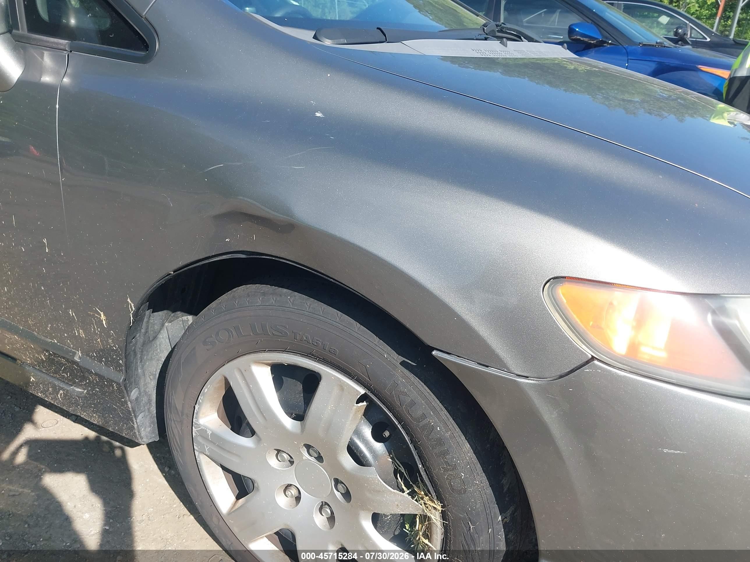2007 Honda Civic Lx Gray vin: 1HGFA165X7L002655