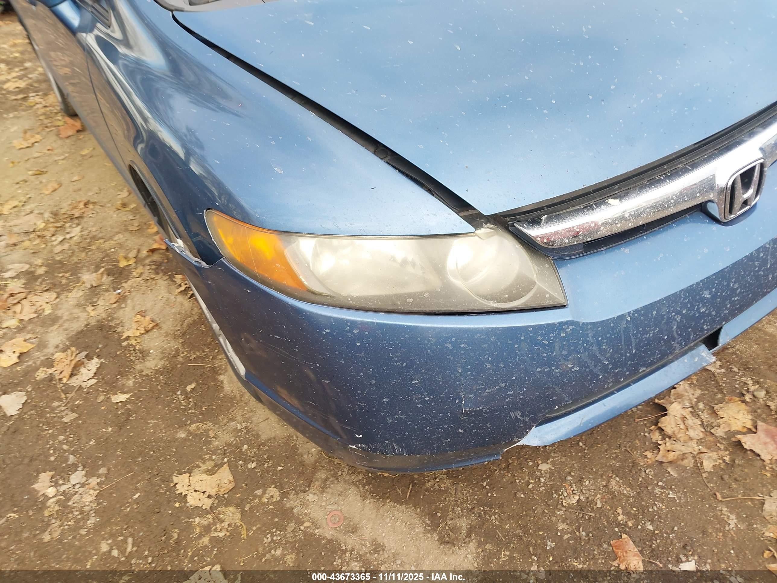 2007 Honda Civic Lx Синий vin: 1HGFA165X7L062144