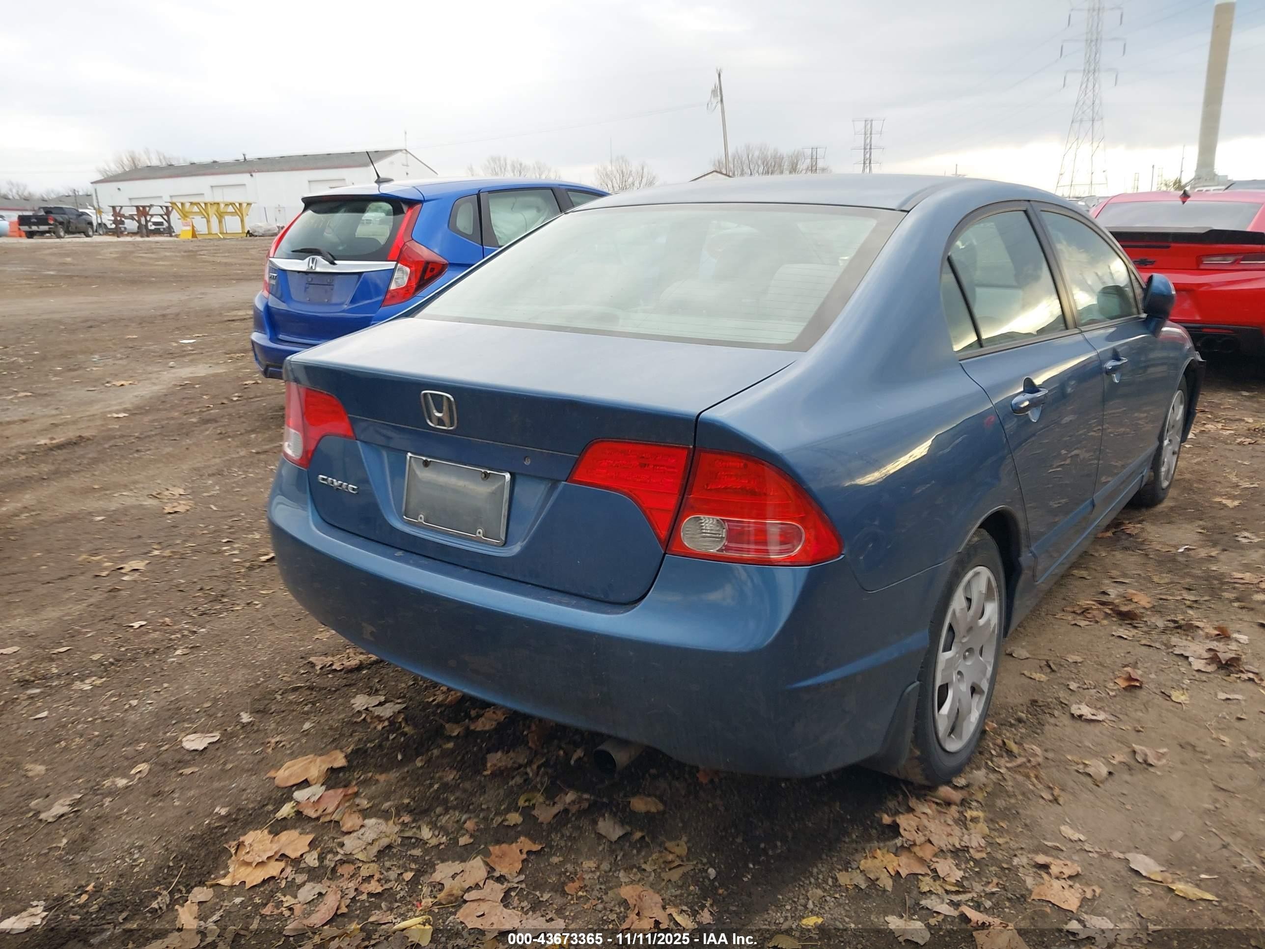 2007 Honda Civic Lx Синий vin: 1HGFA165X7L062144