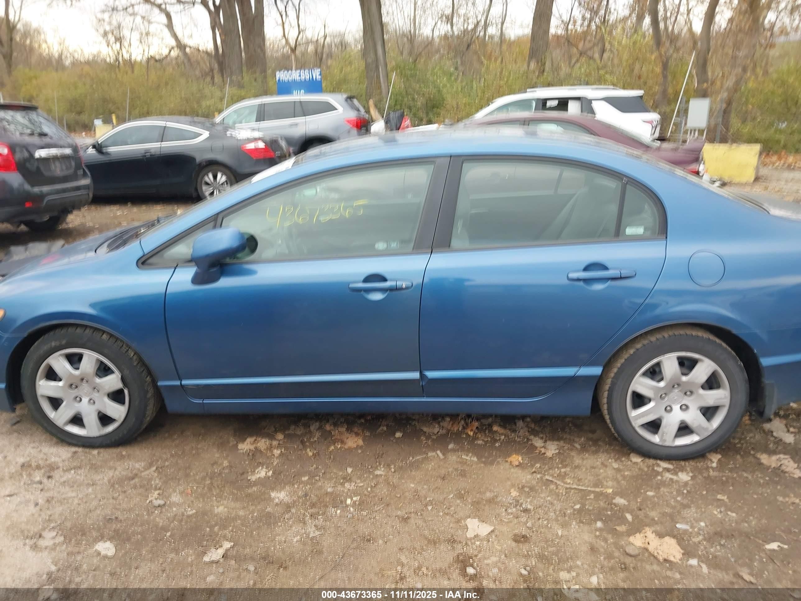 2007 Honda Civic Lx Синий vin: 1HGFA165X7L062144