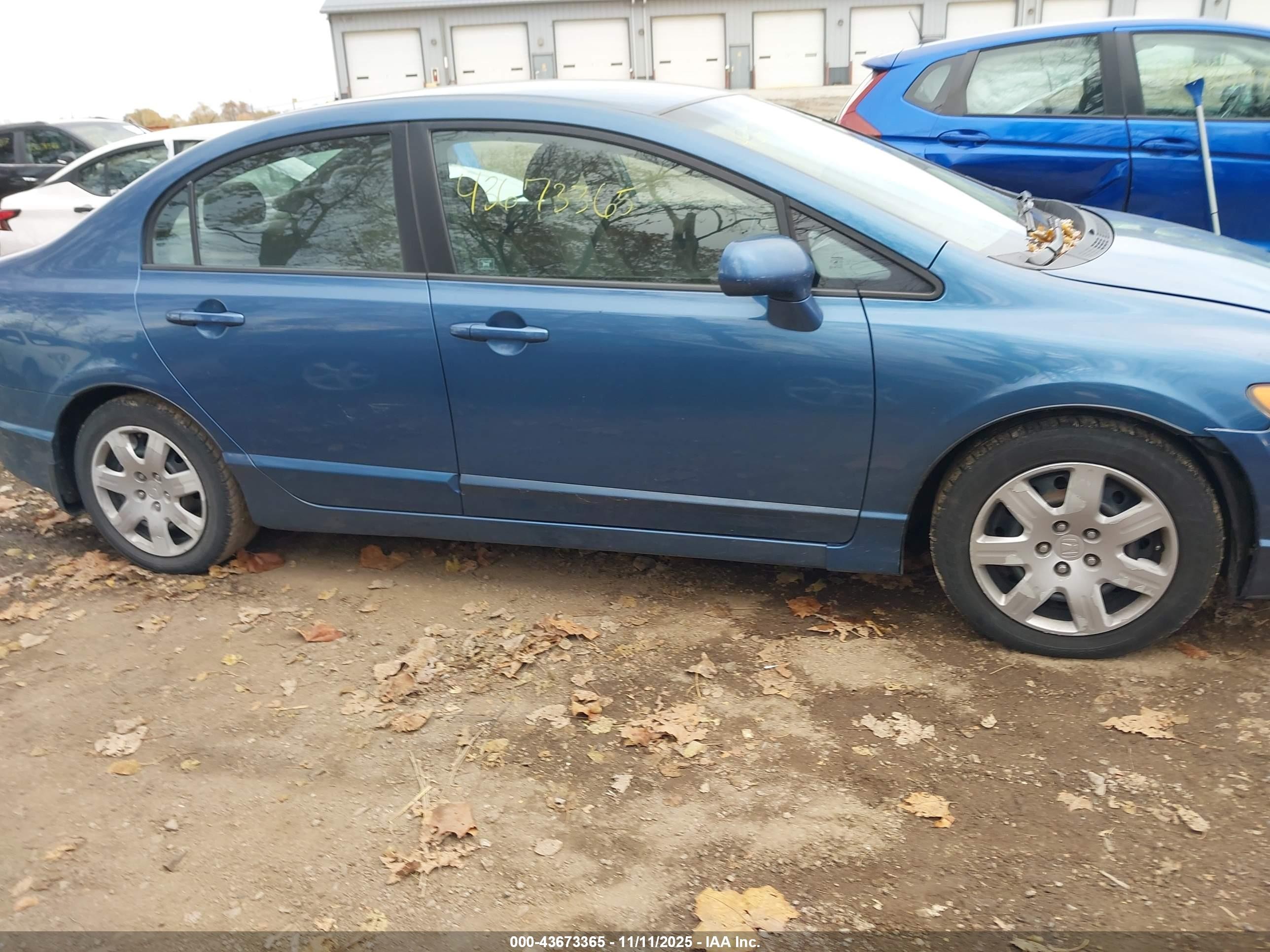 2007 Honda Civic Lx Синий vin: 1HGFA165X7L062144