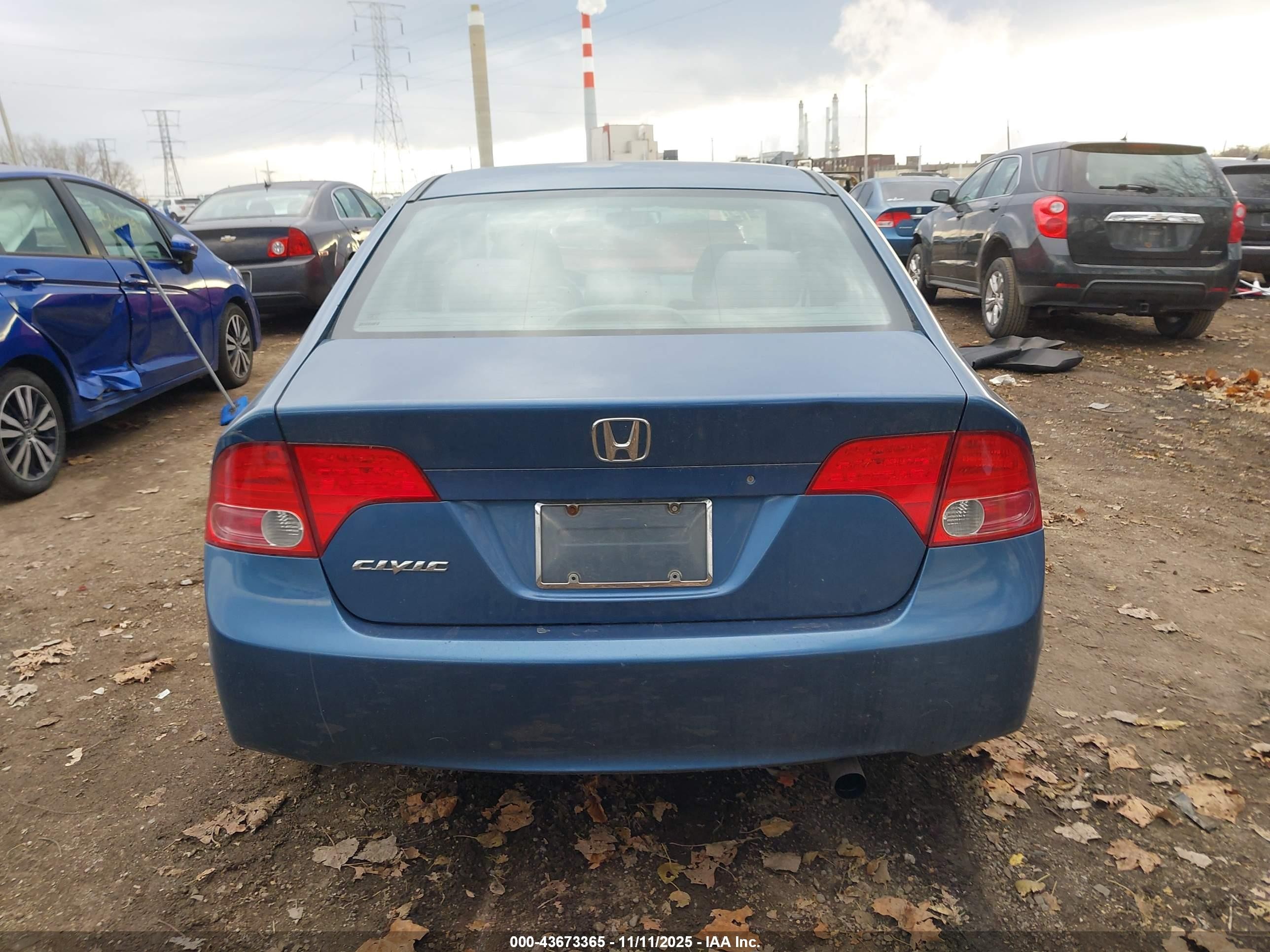 2007 Honda Civic Lx Синий vin: 1HGFA165X7L062144