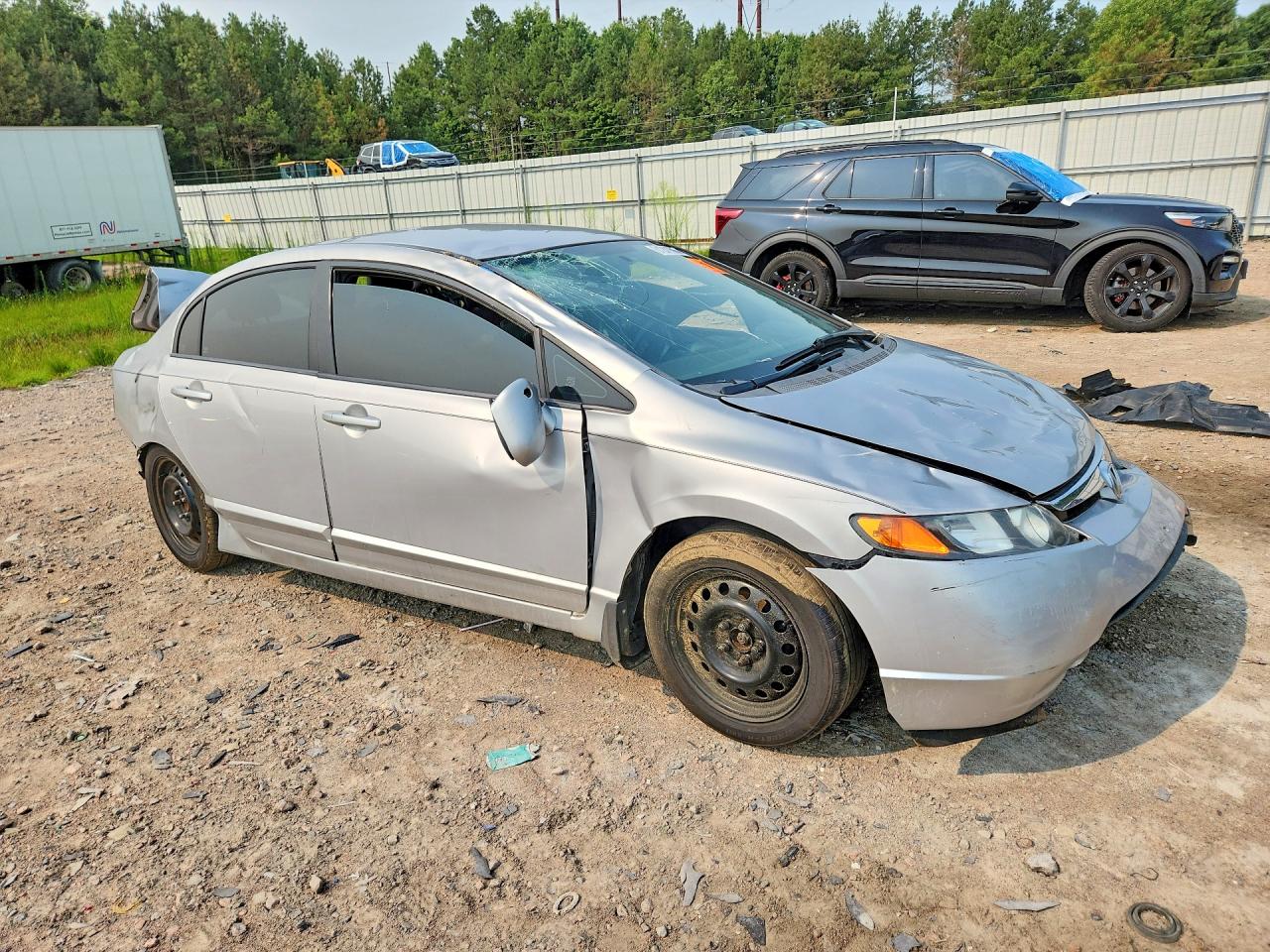 2007 Honda Civic Lx Серебряный vin: 1HGFA165X7L062600