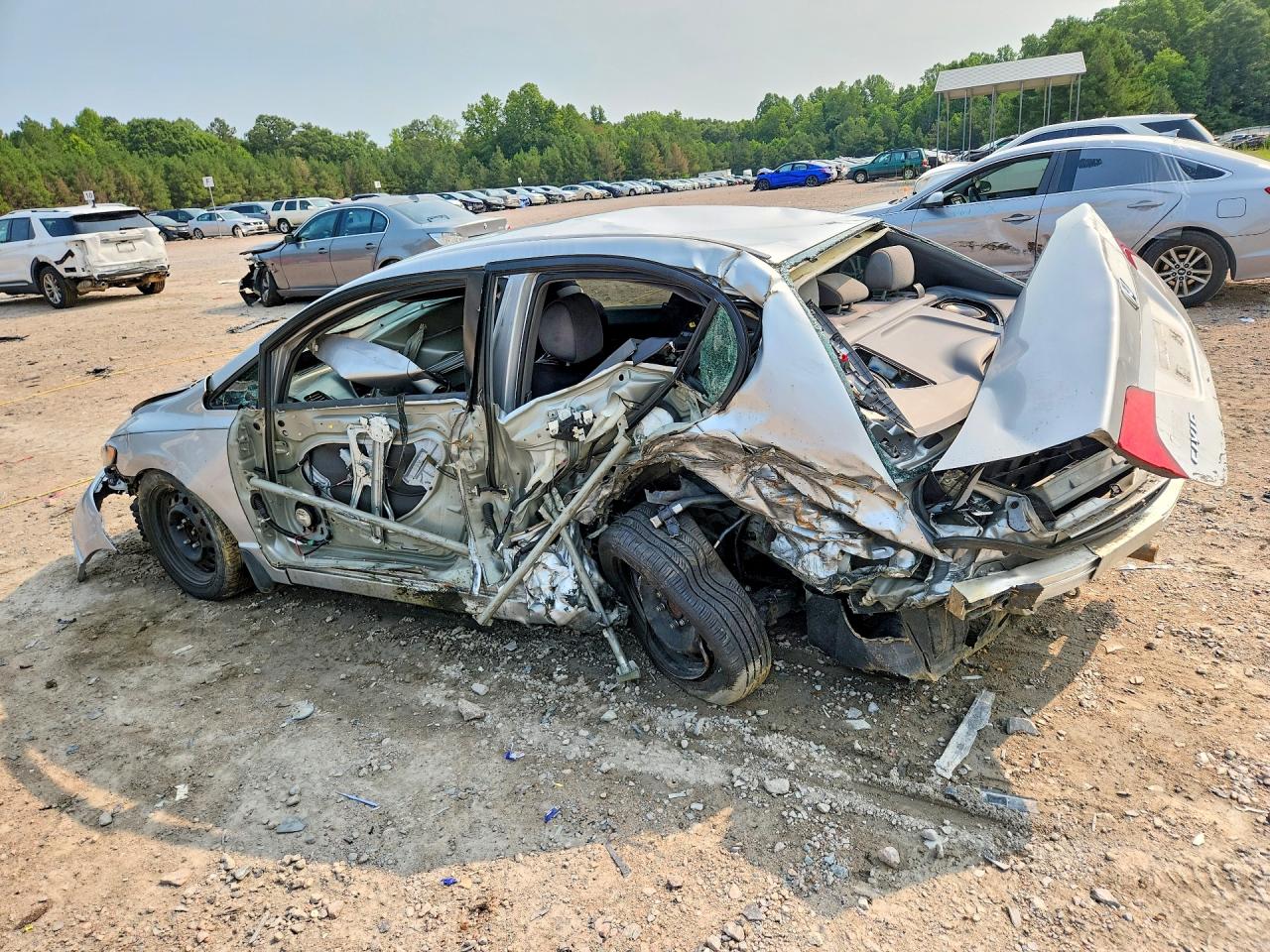 2007 Honda Civic Lx Серебряный vin: 1HGFA165X7L062600