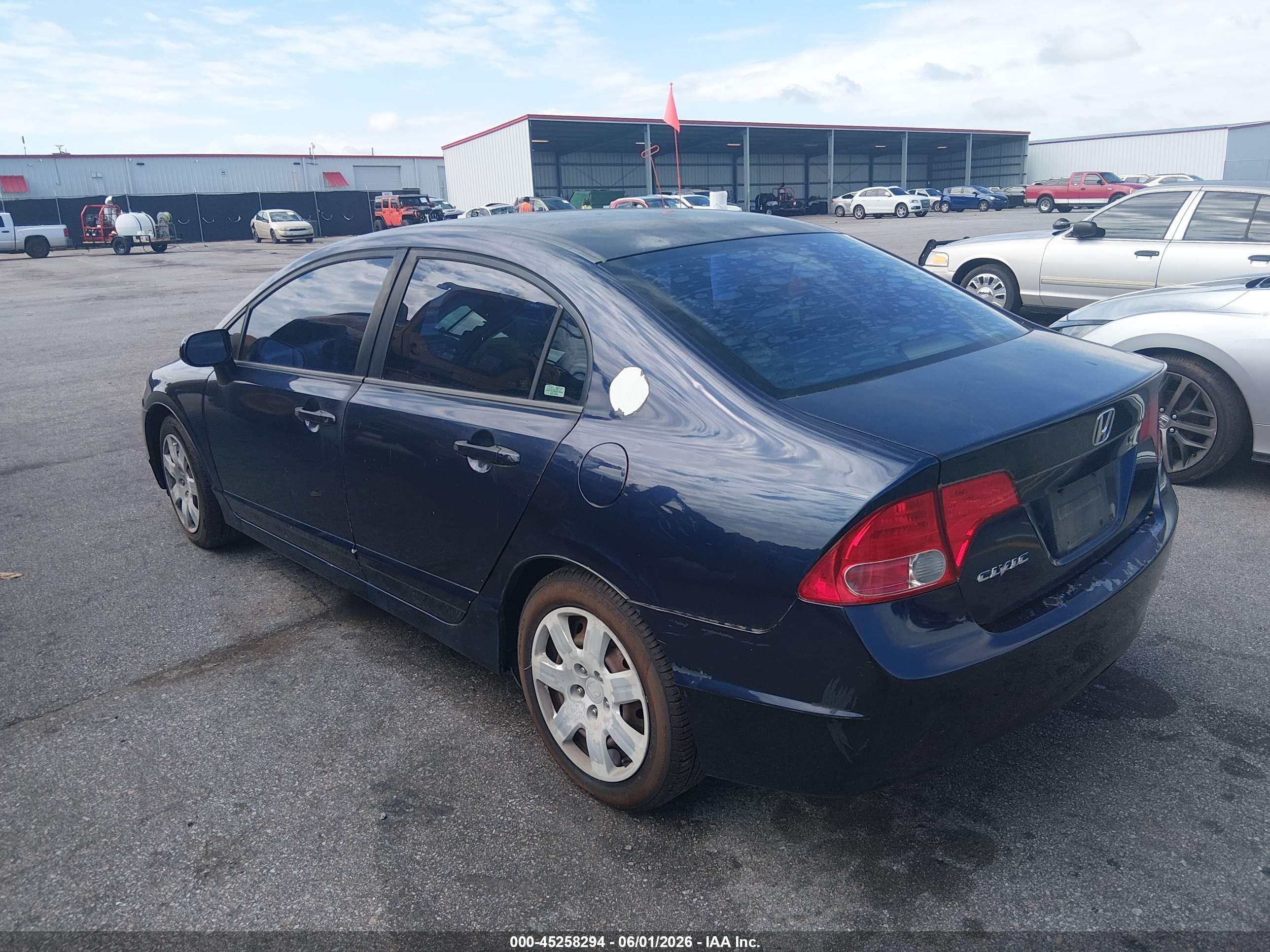 2007 Honda Civic Lx Синий vin: 1HGFA165X7L066615