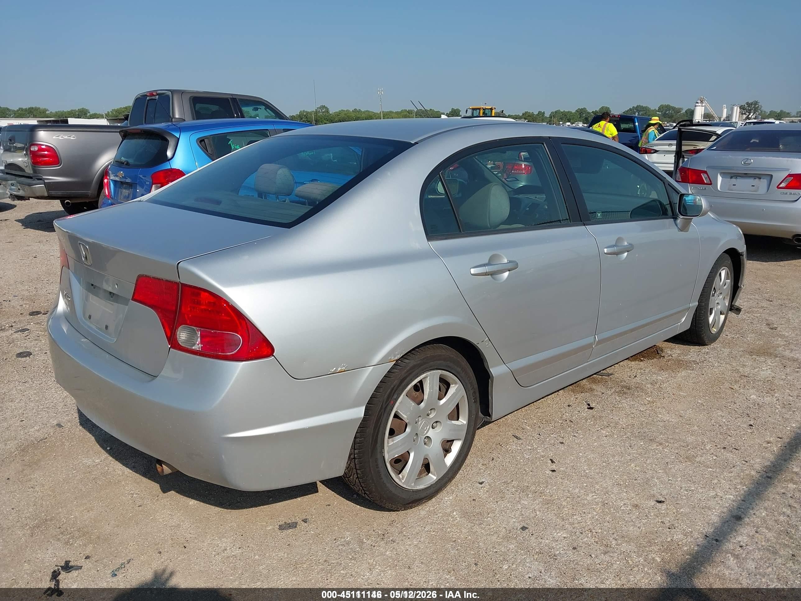 2007 Honda Civic Lx Серый vin: 1HGFA165X7L070258
