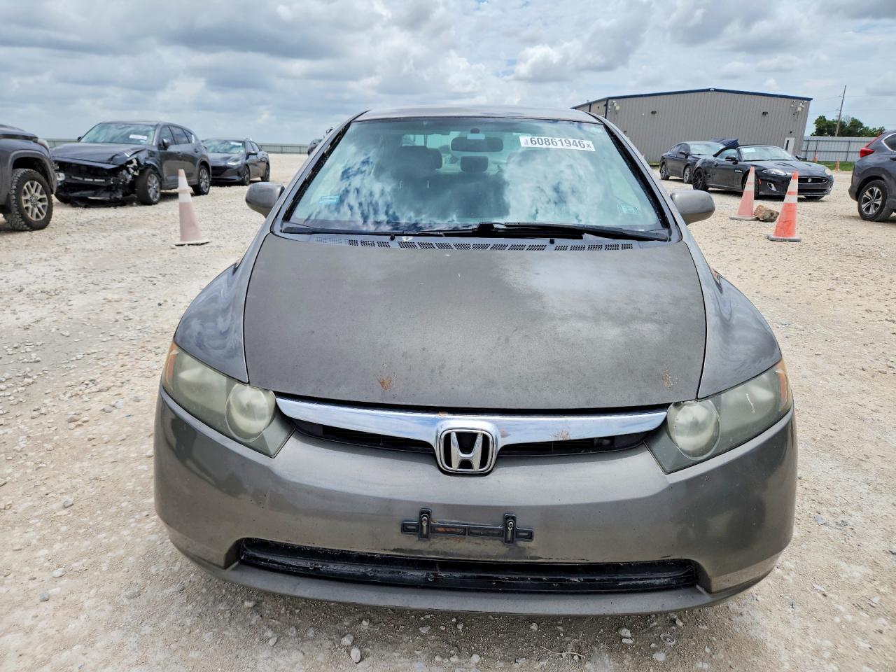 2007 Honda Civic Lx Gray vin: 1HGFA165X7L070955