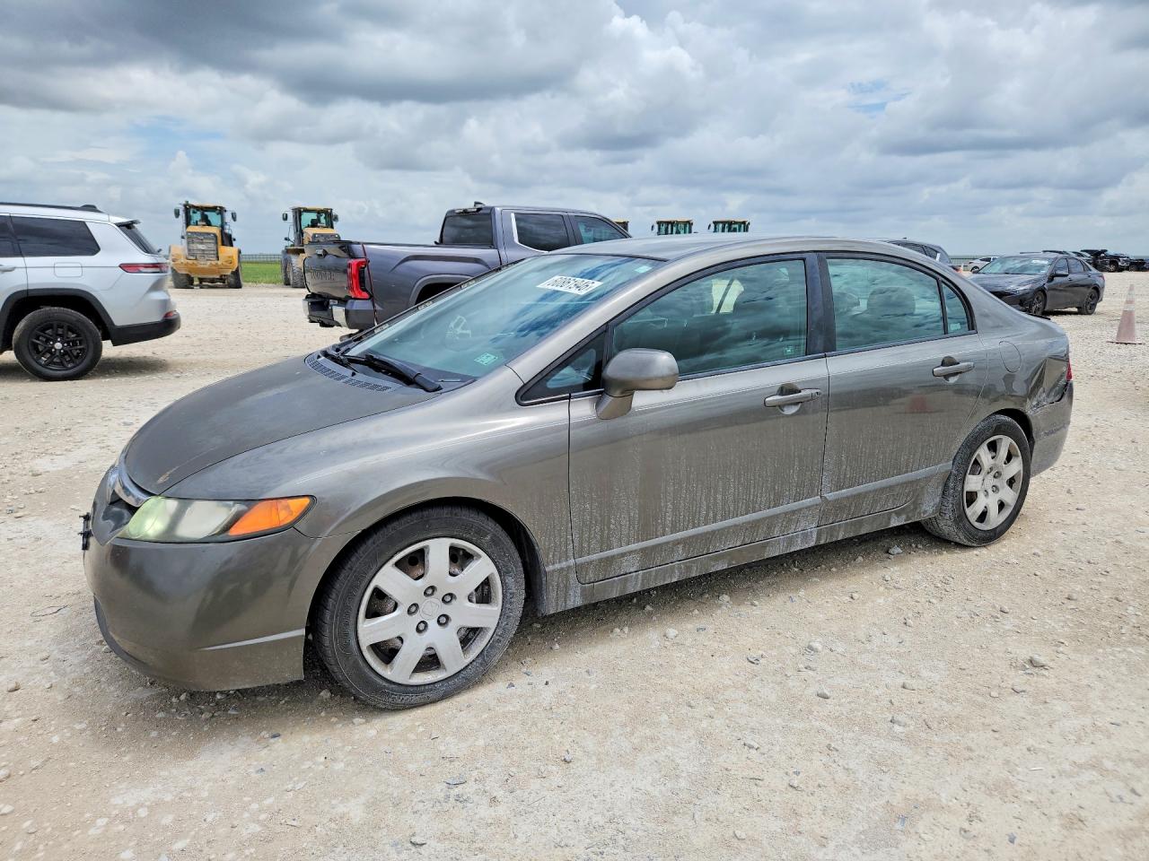 2007 Honda Civic Lx Gray vin: 1HGFA165X7L070955