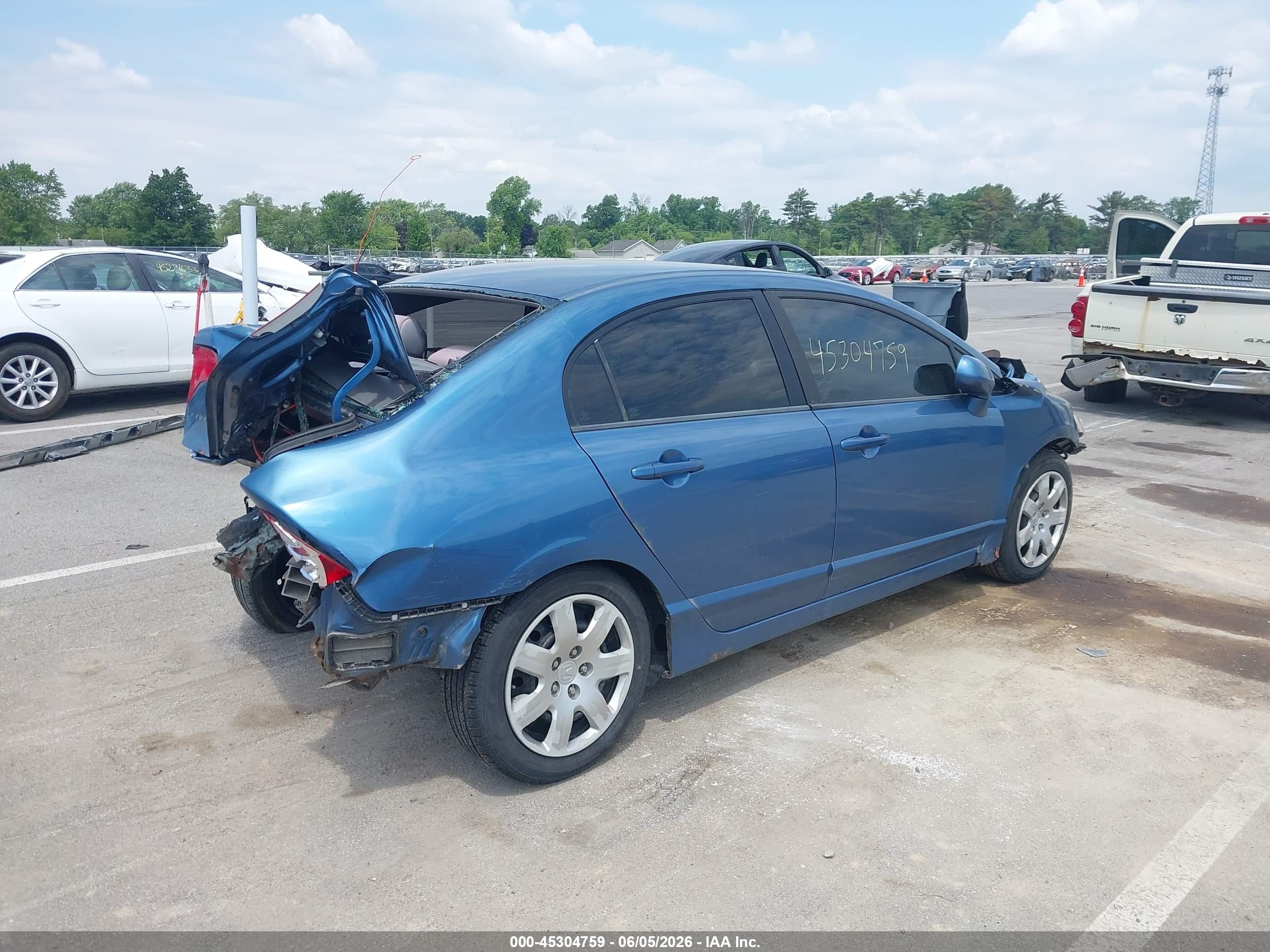 2007 Honda Civic Lx Синий vin: 1HGFA165X7L079638