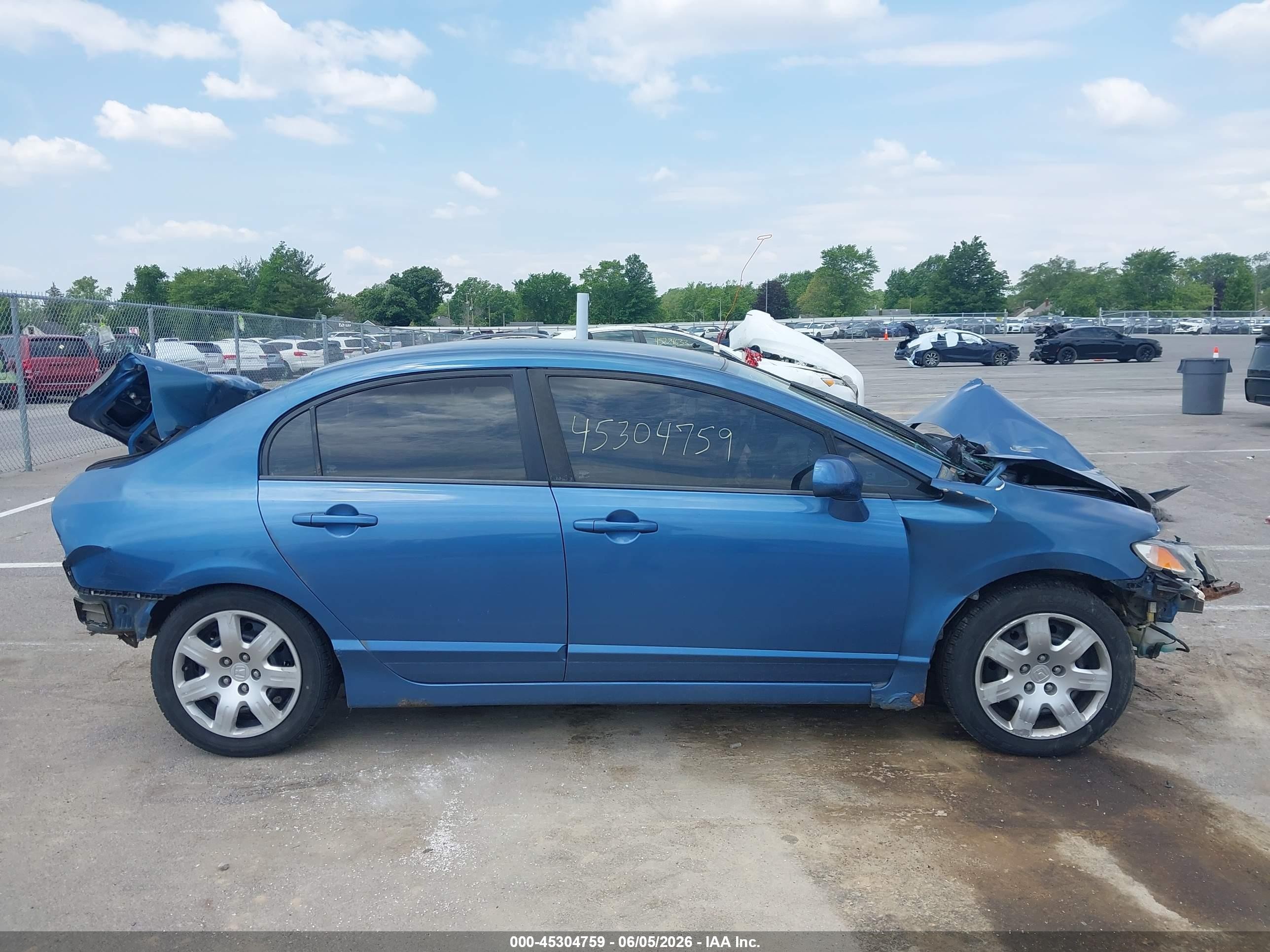 2007 Honda Civic Lx Синий vin: 1HGFA165X7L079638