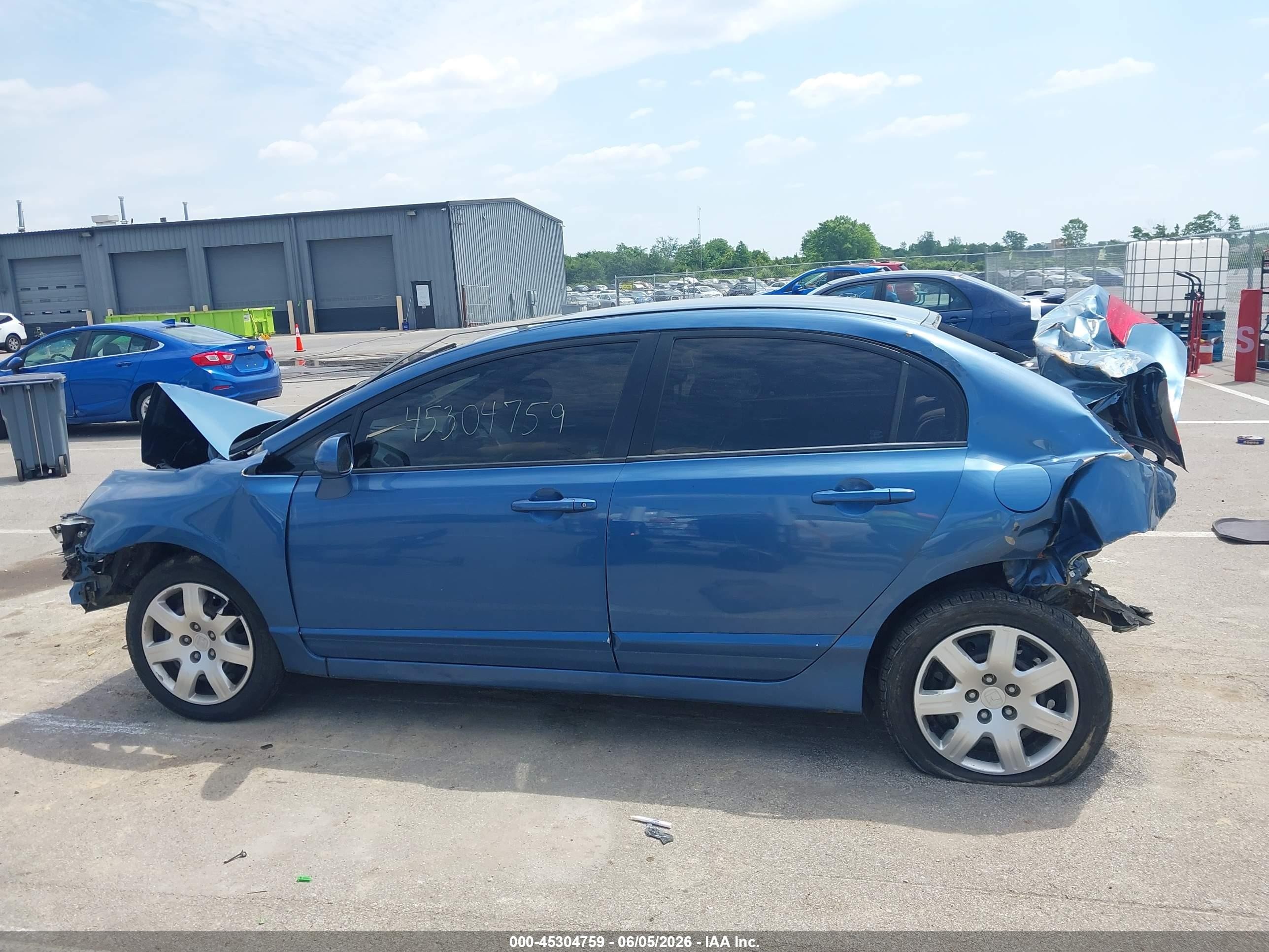 2007 Honda Civic Lx Синий vin: 1HGFA165X7L079638