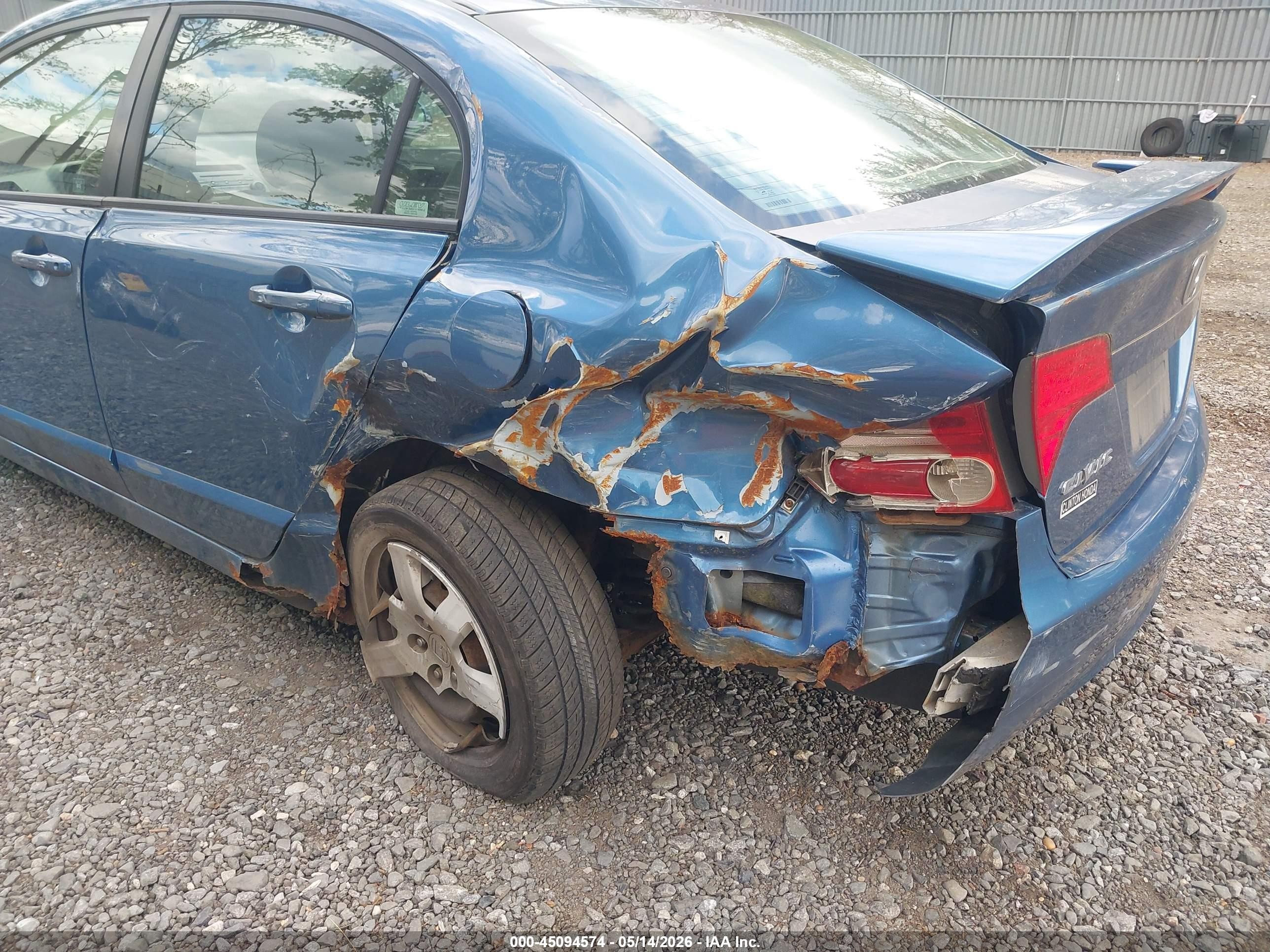 2007 Honda Civic Lx Blue vin: 1HGFA165X7L098271