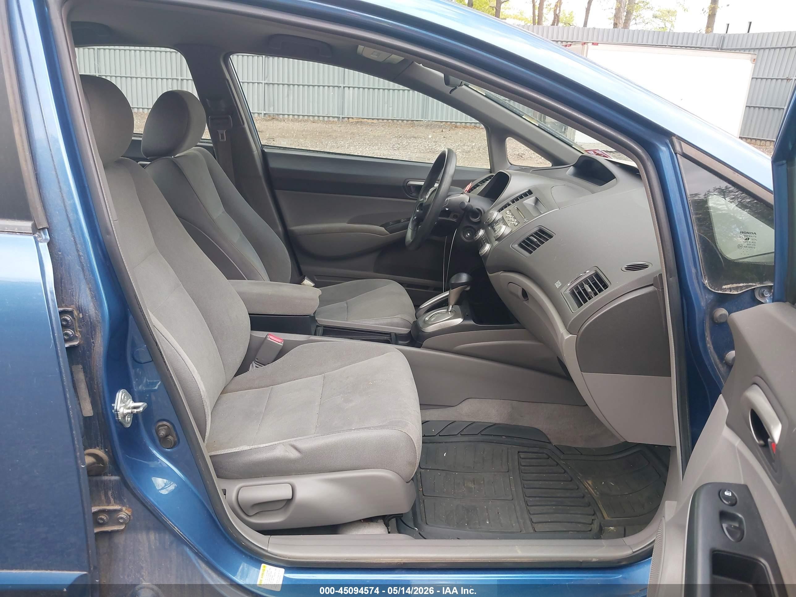 2007 Honda Civic Lx Blue vin: 1HGFA165X7L098271