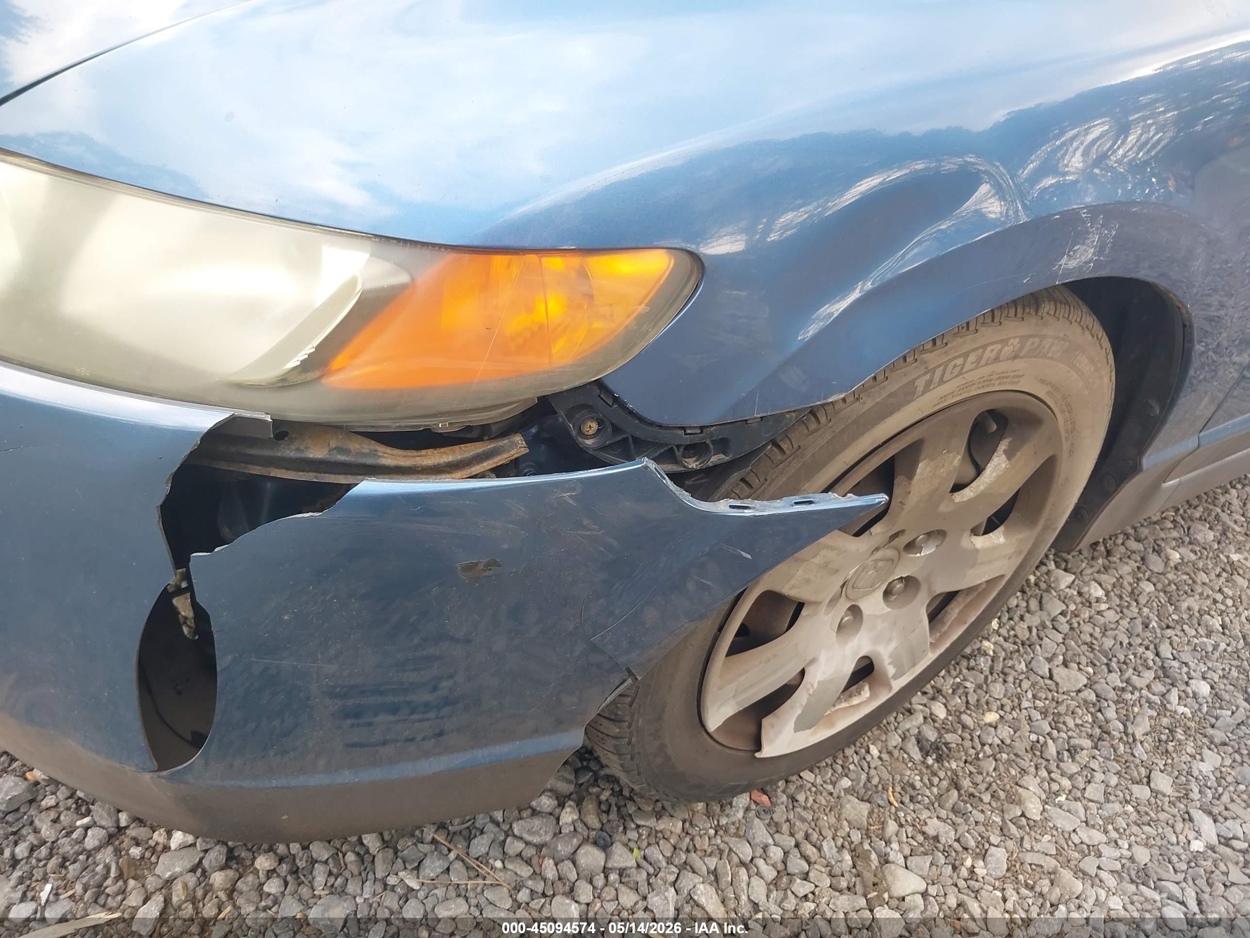 2007 Honda Civic Lx Blue vin: 1HGFA165X7L098271