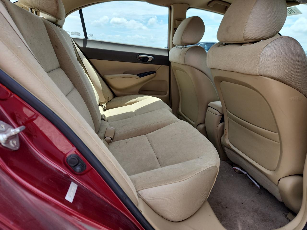 2007 Honda Civic Lx Maroon vin: 1HGFA165X7L136307