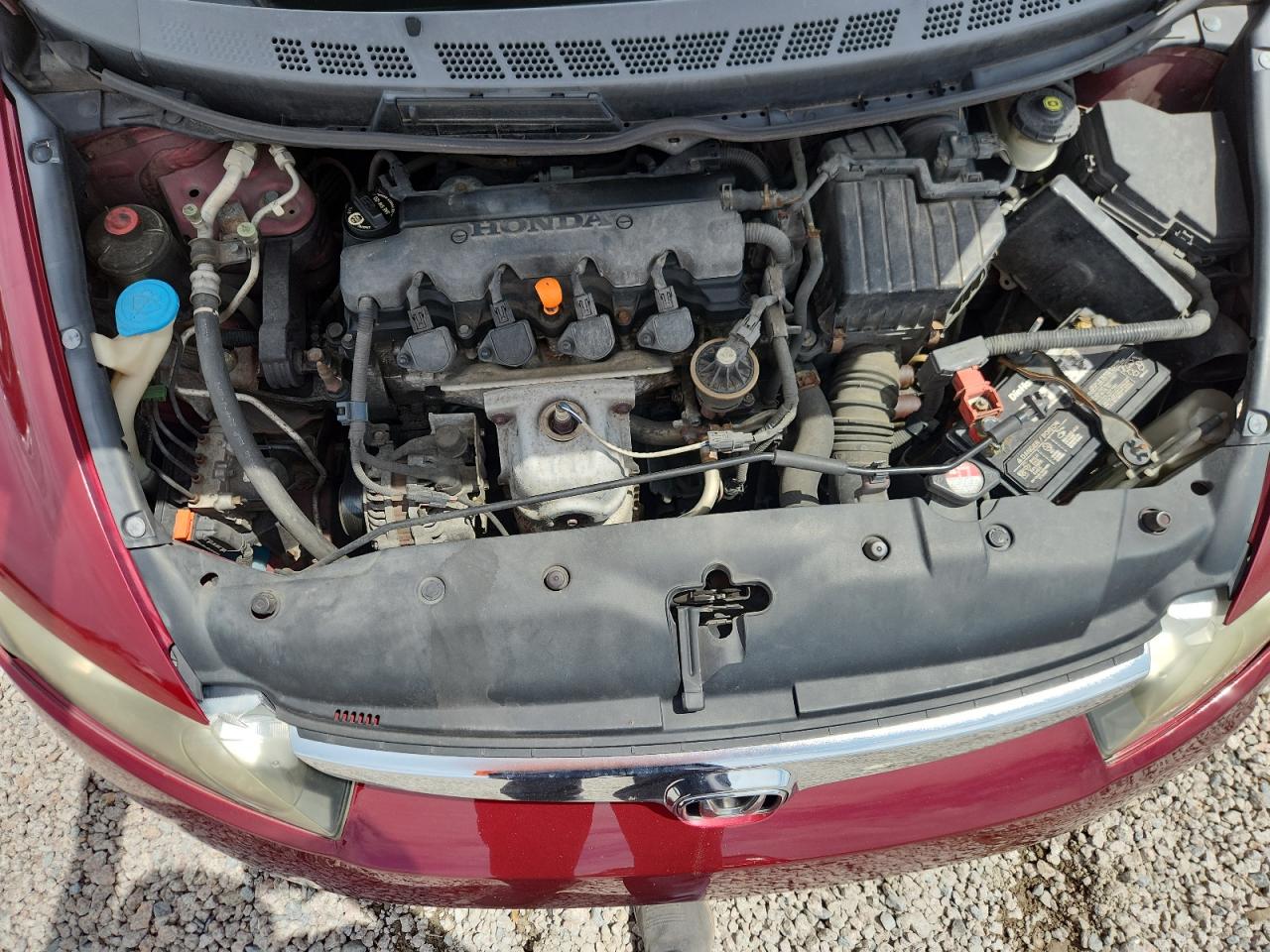 2007 Honda Civic Lx Maroon vin: 1HGFA165X7L136307
