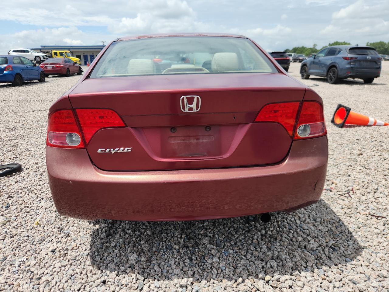 2007 Honda Civic Lx Maroon vin: 1HGFA165X7L136307