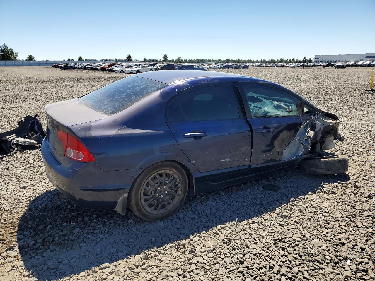 2008 Honda Civic Lx Blue vin: 1HGFA165X8L002463