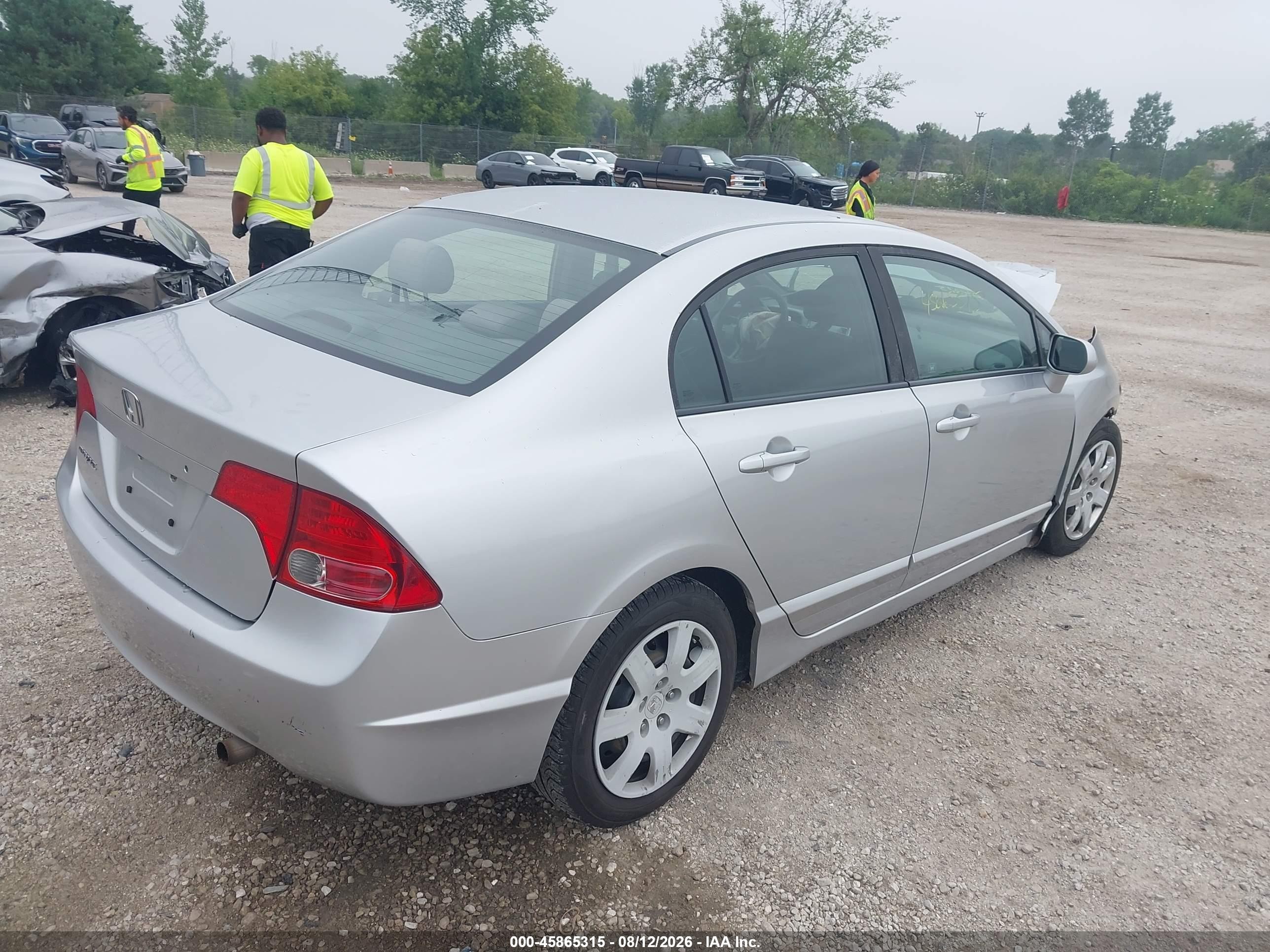2008 Honda Civic Lx Silver vin: 1HGFA165X8L017707