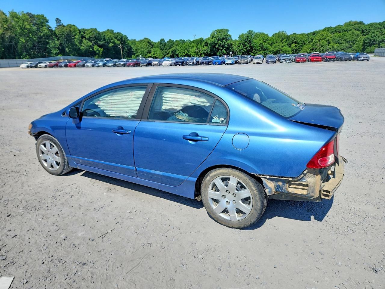 2008 Honda Civic Lx Синий vin: 1HGFA165X8L018954