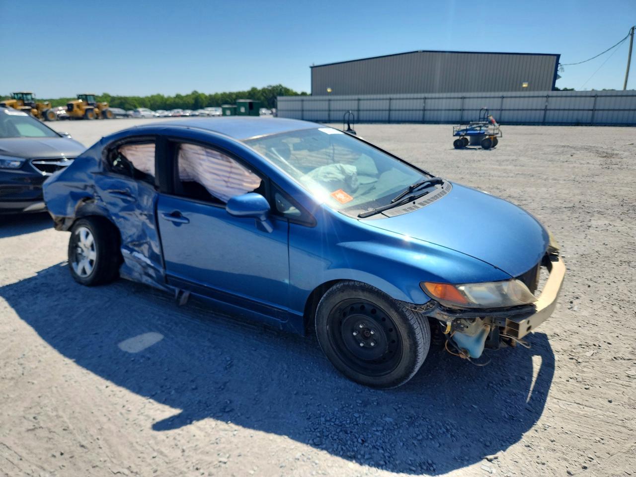 2008 Honda Civic Lx Синий vin: 1HGFA165X8L018954