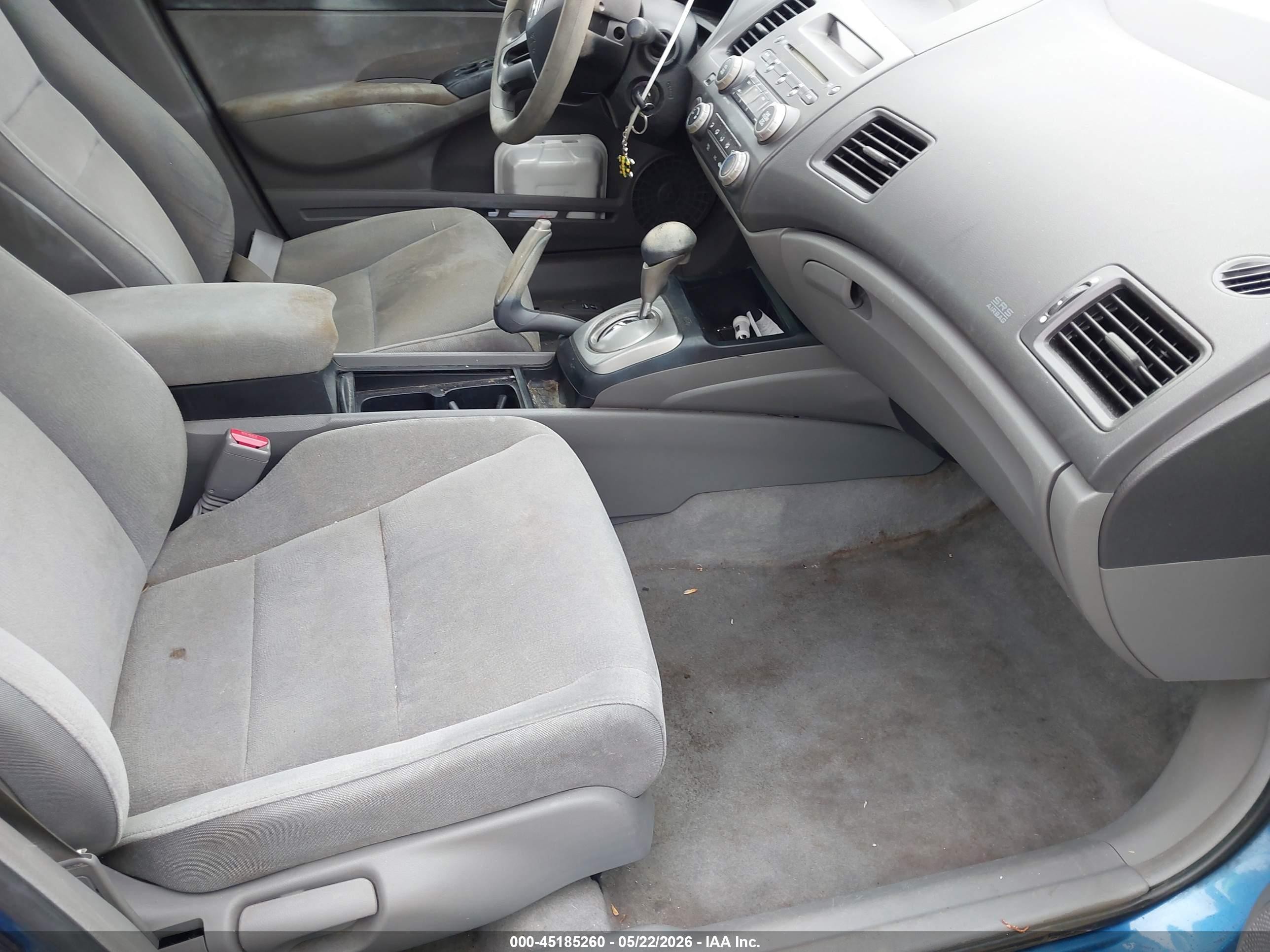 2008 Honda Civic Lx Синий vin: 1HGFA165X8L032160