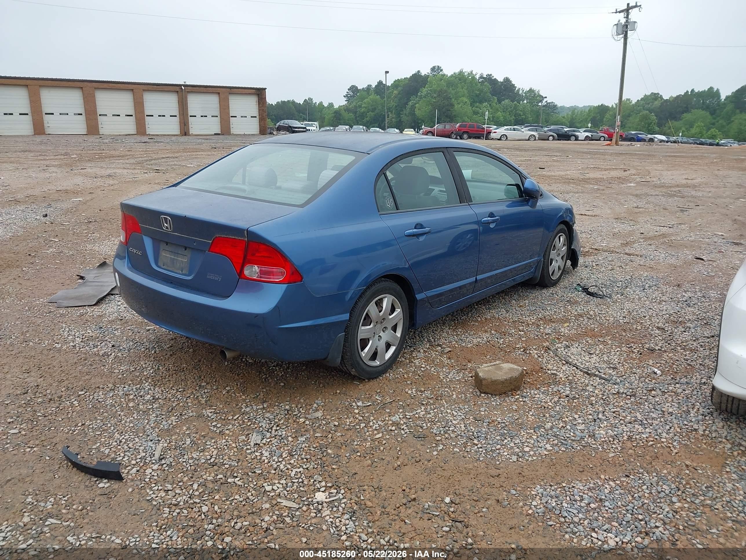 2008 Honda Civic Lx Синий vin: 1HGFA165X8L032160