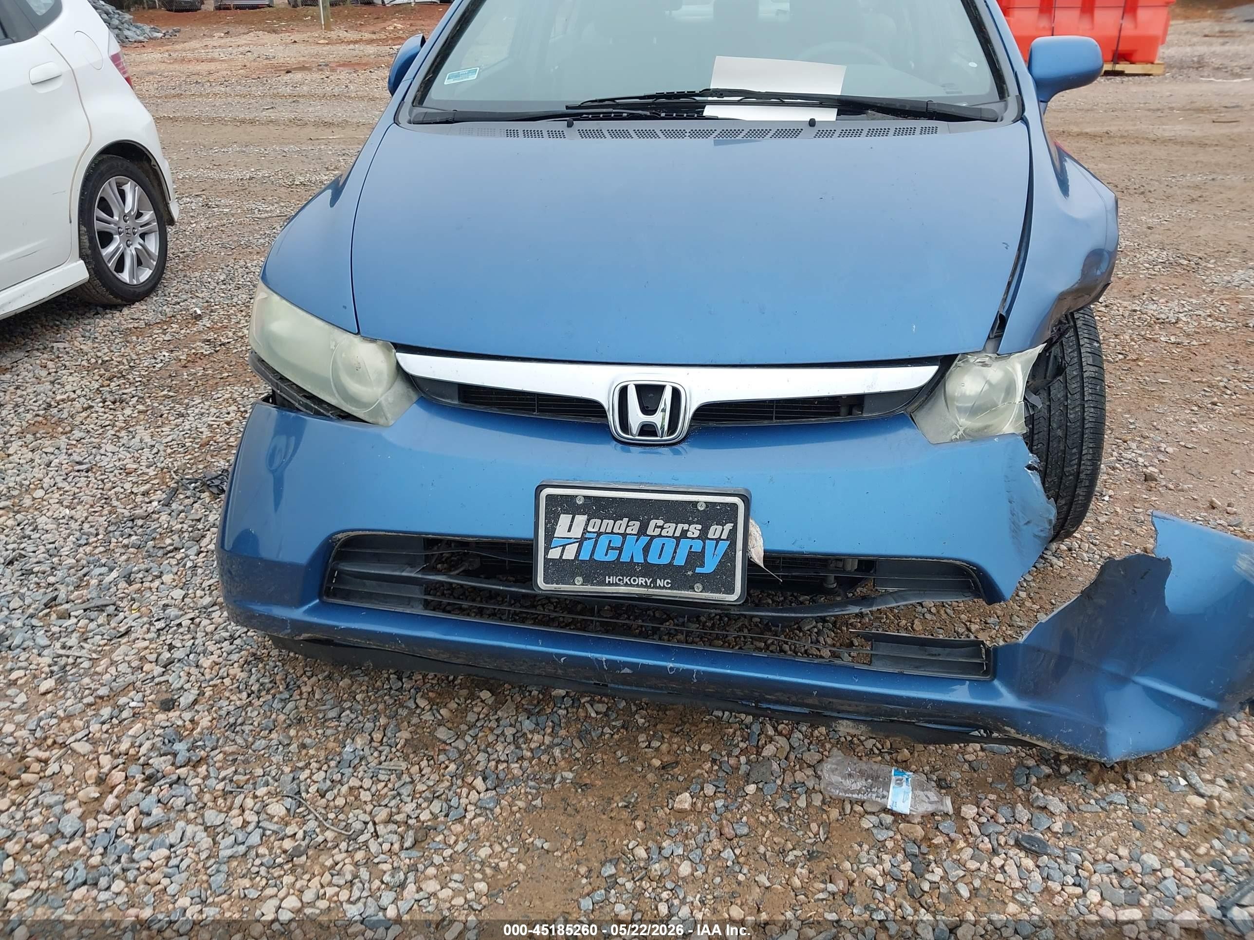 2008 Honda Civic Lx Синий vin: 1HGFA165X8L032160