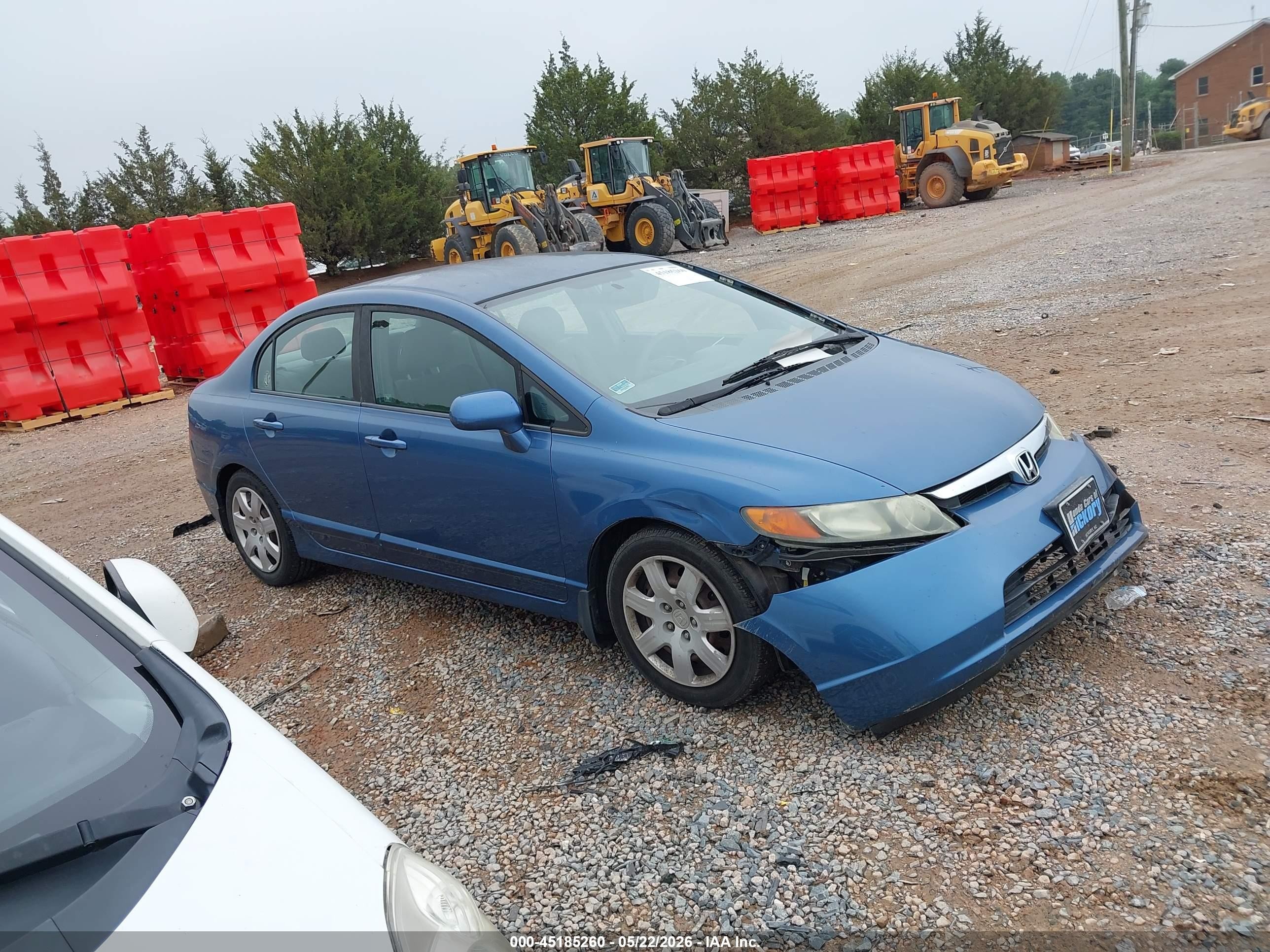 2008 Honda Civic Lx Синий vin: 1HGFA165X8L032160